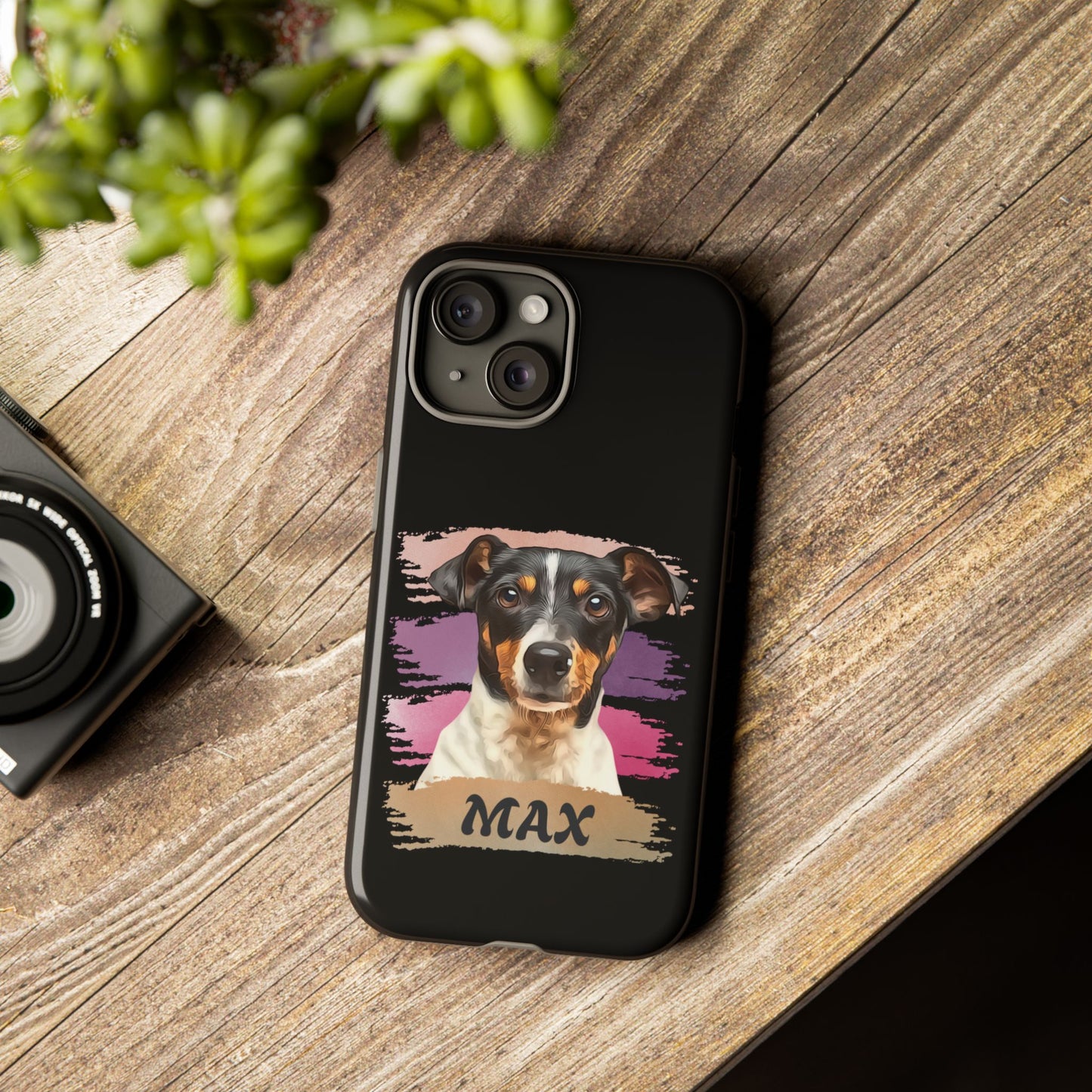 Custom Pet Portrait Phone Case, Pink Brush Edition - furevermama