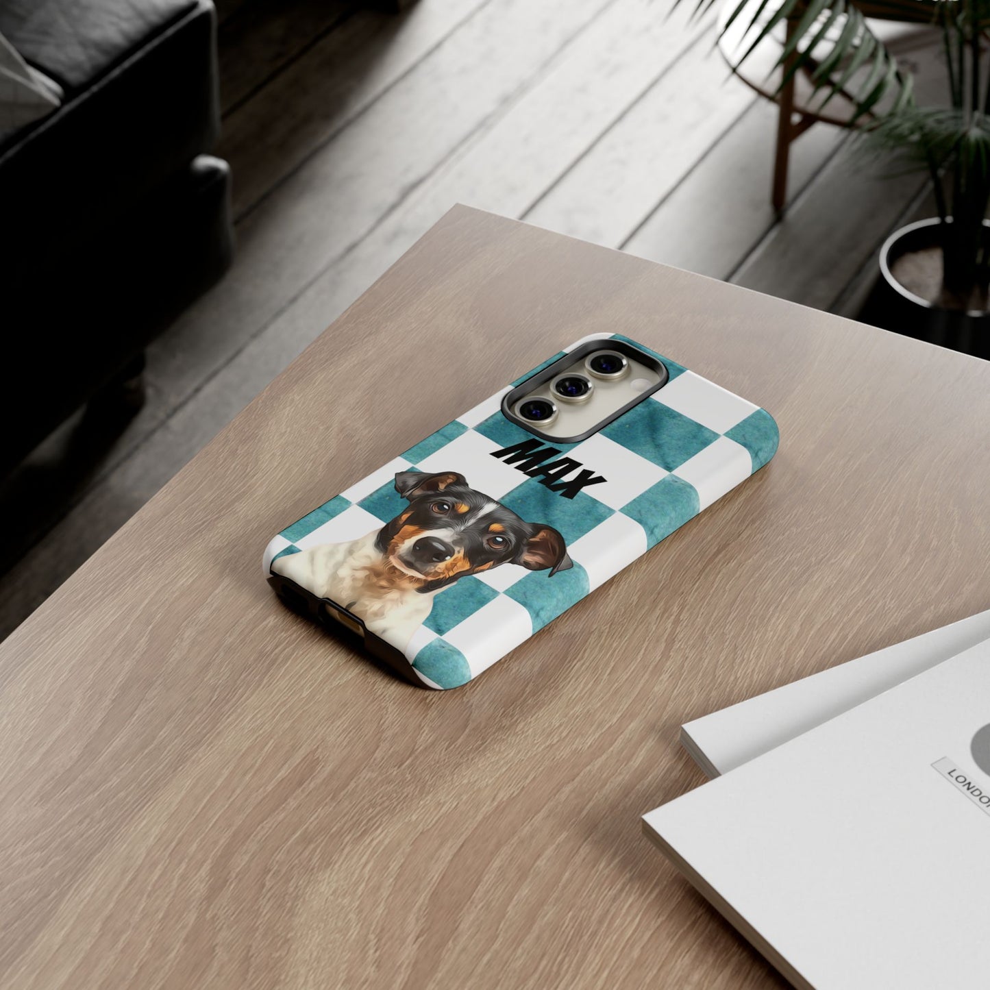 Custom Pet Portrait Phone Case, Checker Edition - furevermama