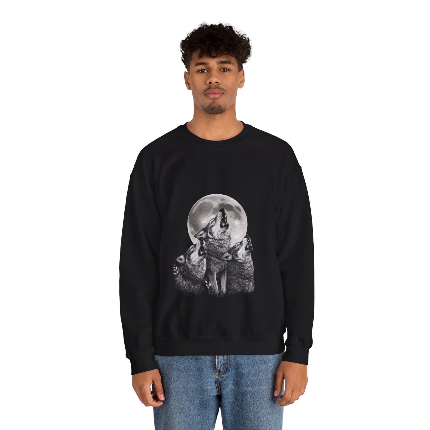 Wolf Moonlight Crewneck Sweatshirt - furevermama