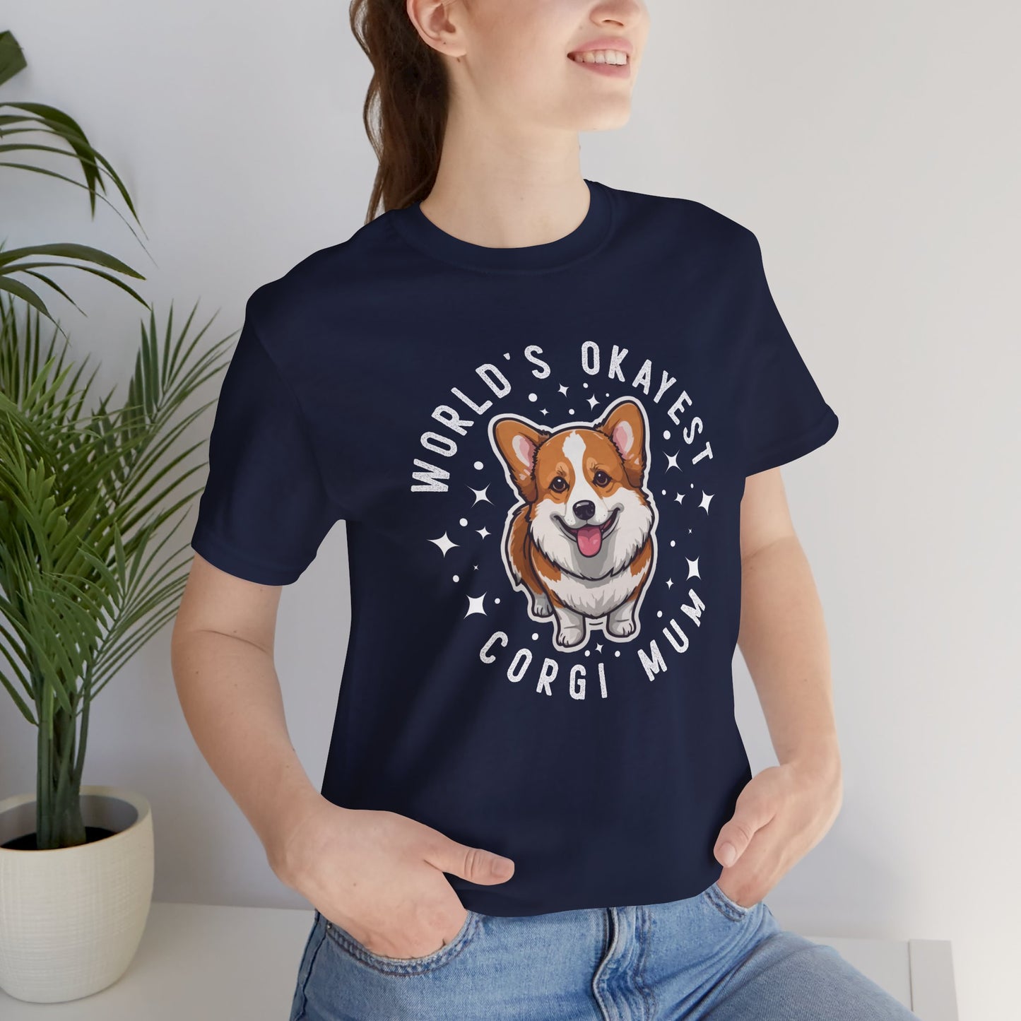 World's Okayest Corgi Mum Unisex T-Shirt - furevermama