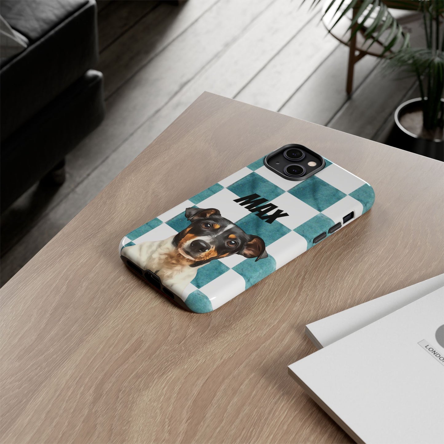 Custom Pet Portrait Phone Case, Checker Edition - furevermama