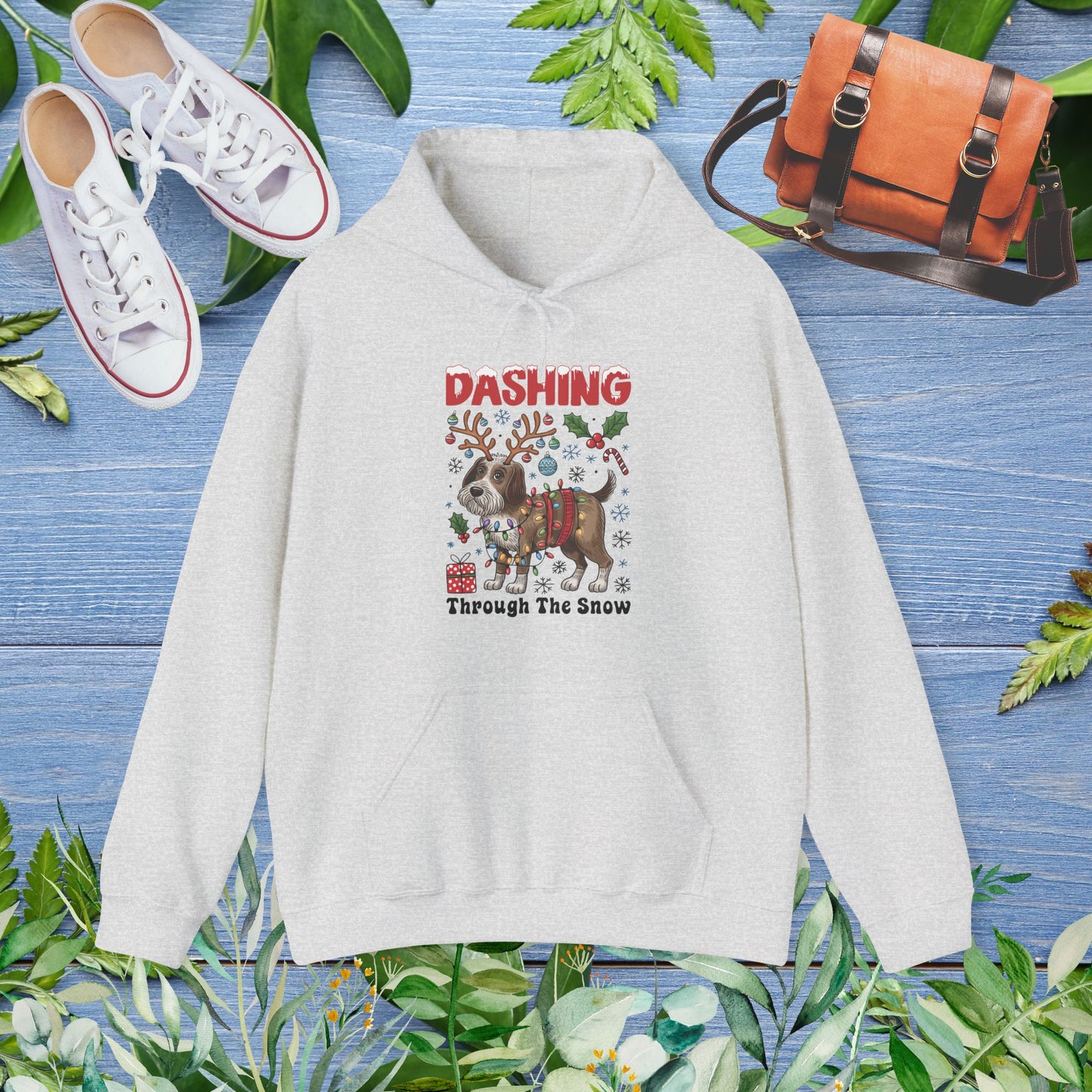 Dashing Through the Snow , Dachshund Unisex Hoodie - furevermama