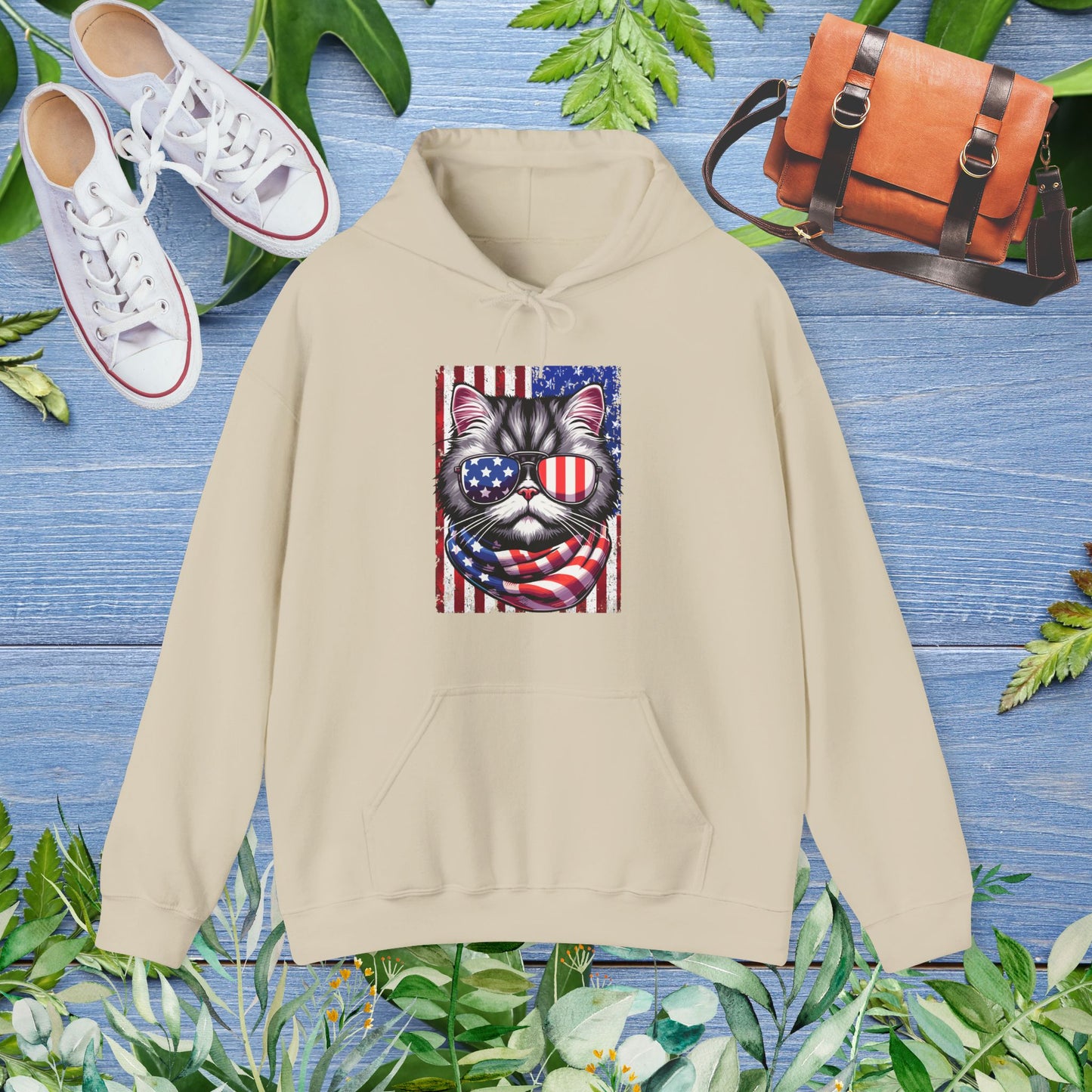 Patriotic Cat Hoodie - furevermama
