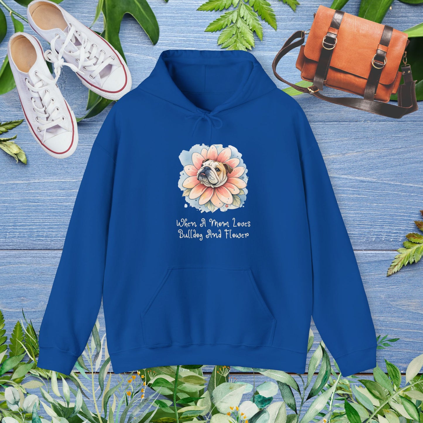 Bulldog Flower Hoodie - furevermama