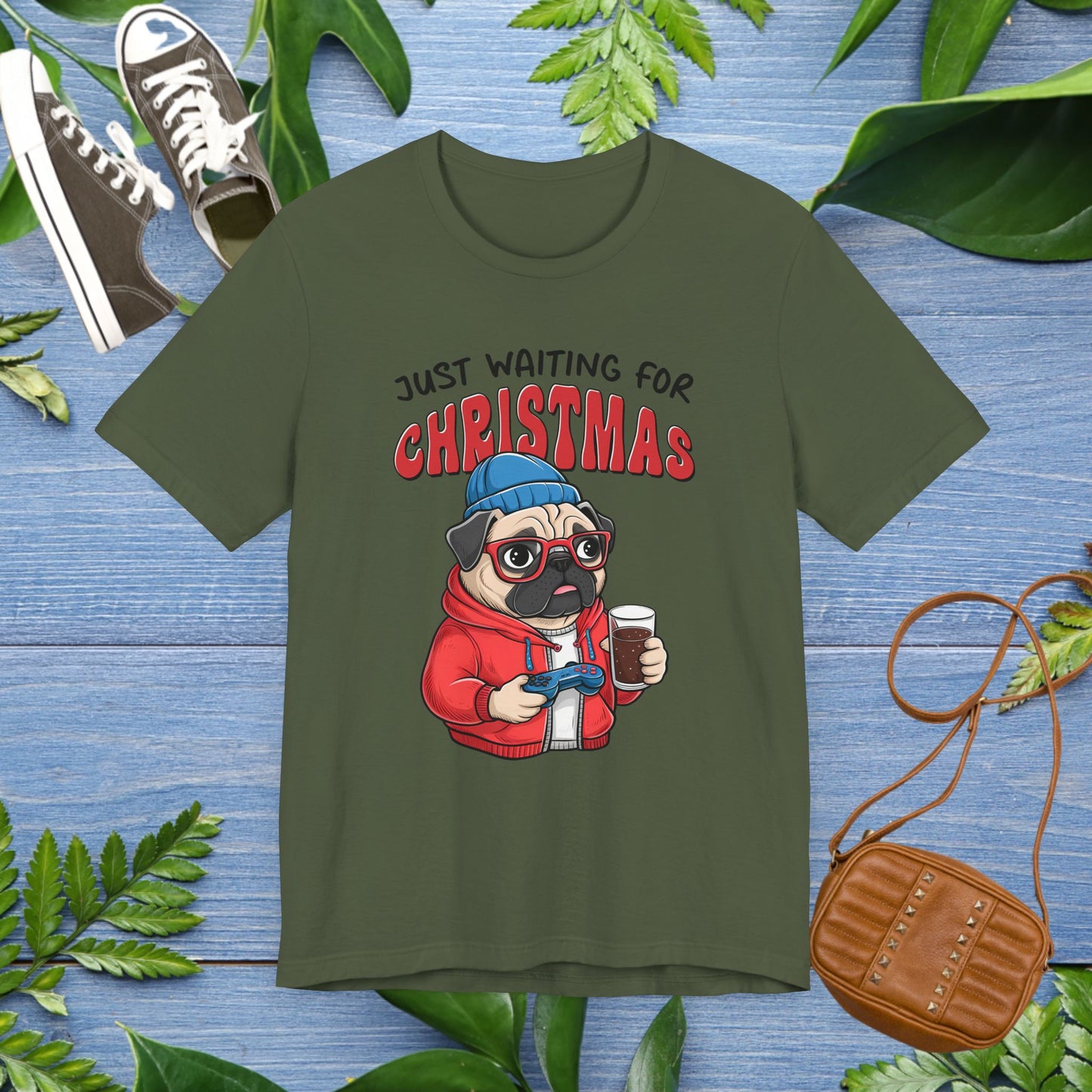 Just Waiting For Christmas, Bulldog Jersey Tee - furevermama