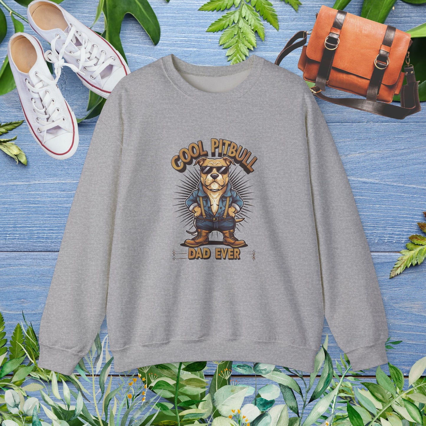 Cool Pitbull Dad Sweatshirt - furevermama