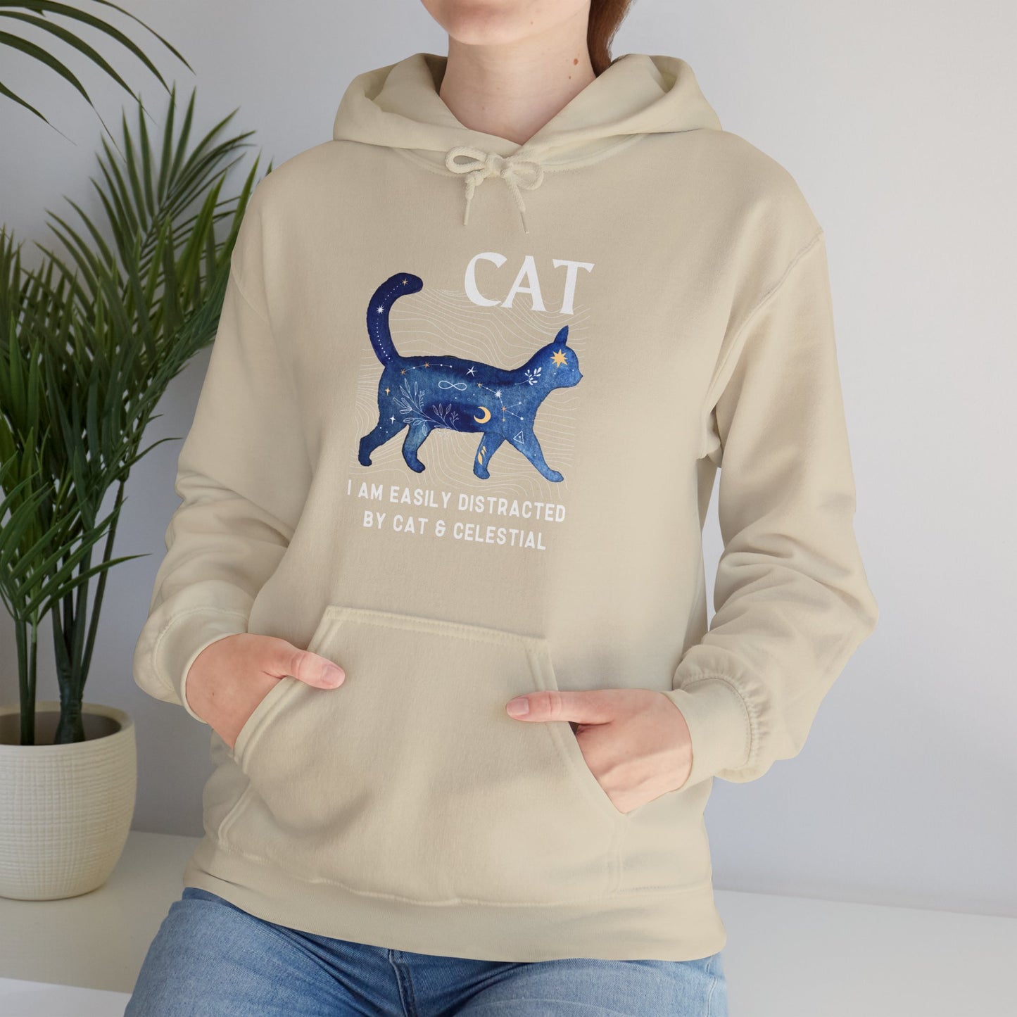 Cat and Celestial Unisex Hoodie - furevermama