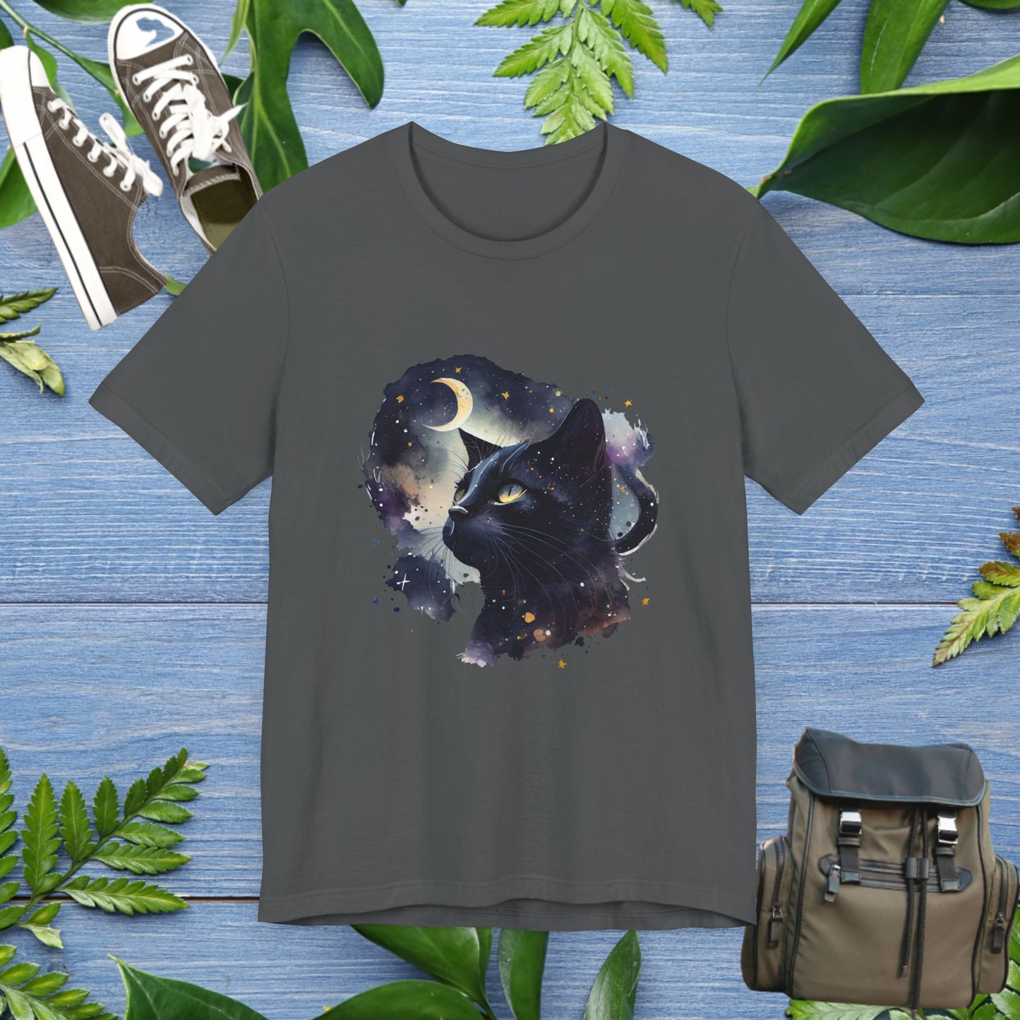 Moon Night Cat Unisex T-Shirt - furevermama