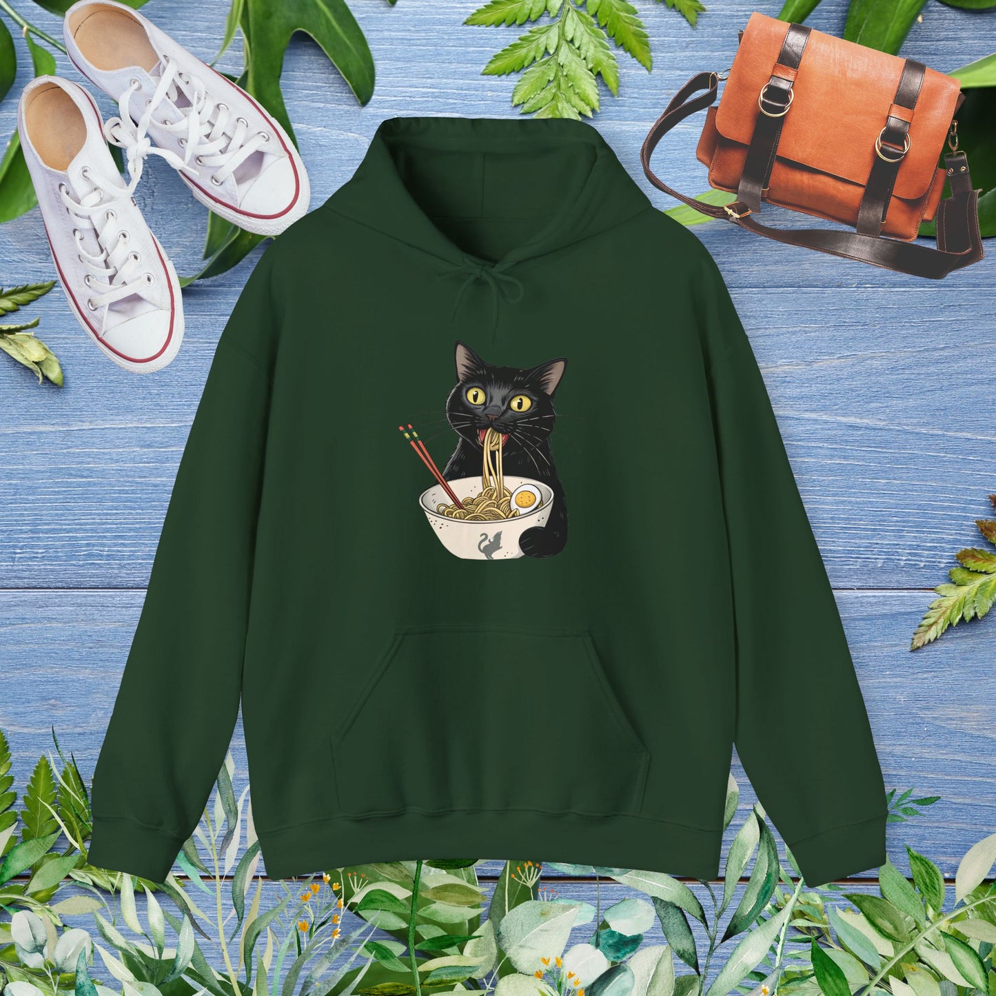 Cat Eating My Ramen Unisex Hoodie - furevermama