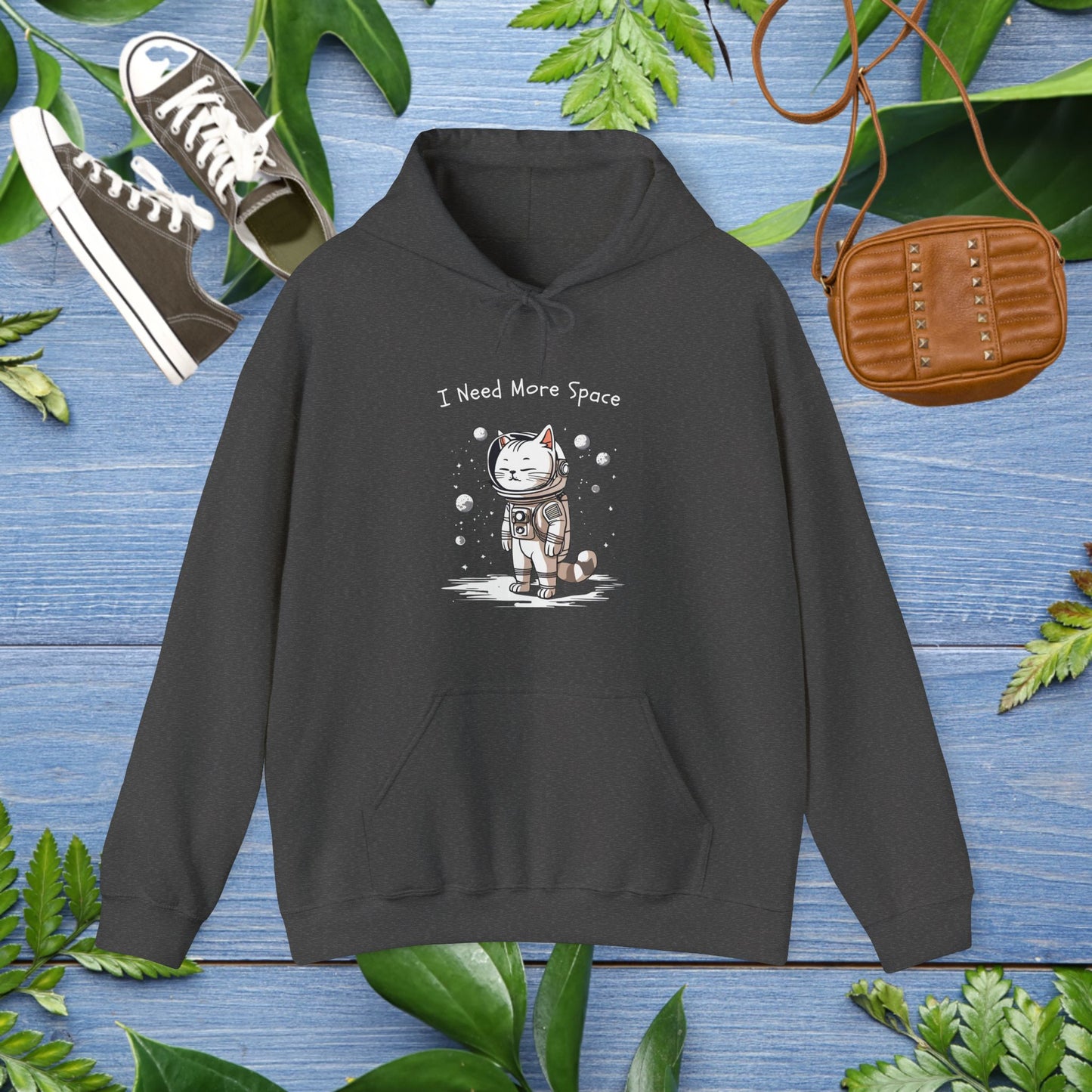 Space Cat Unisex Hoodie - I Need More Space - furevermama