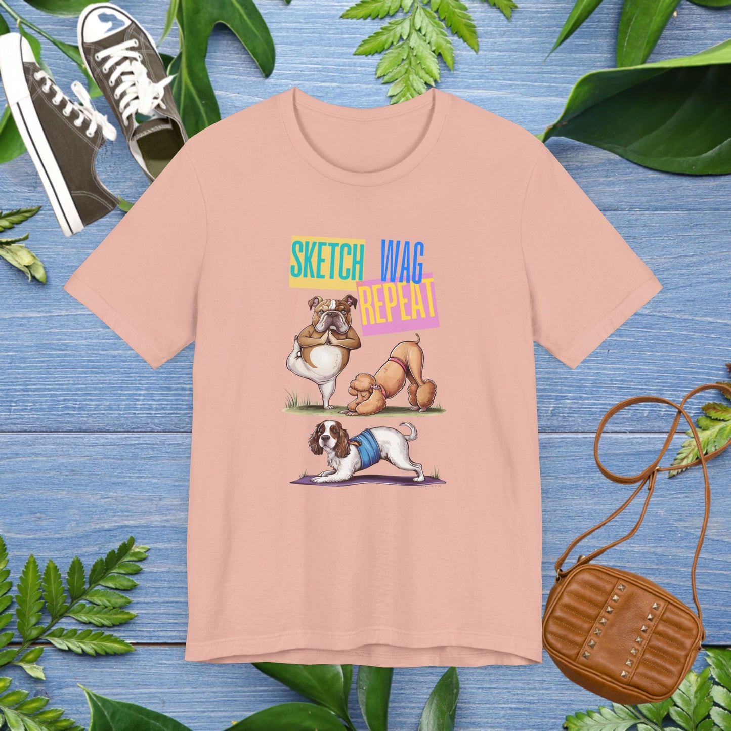 Sketch Wag Repeat Dog Lover T-Shirt - furevermama