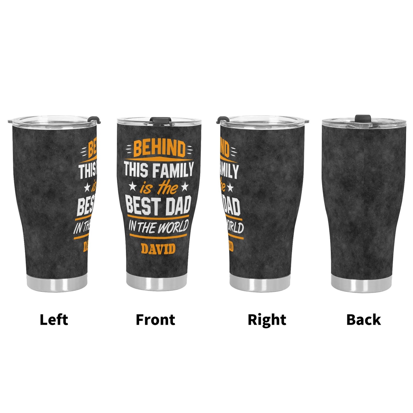 The Best Dad In The World Personalized Stainless Steel Tumbler 30oz