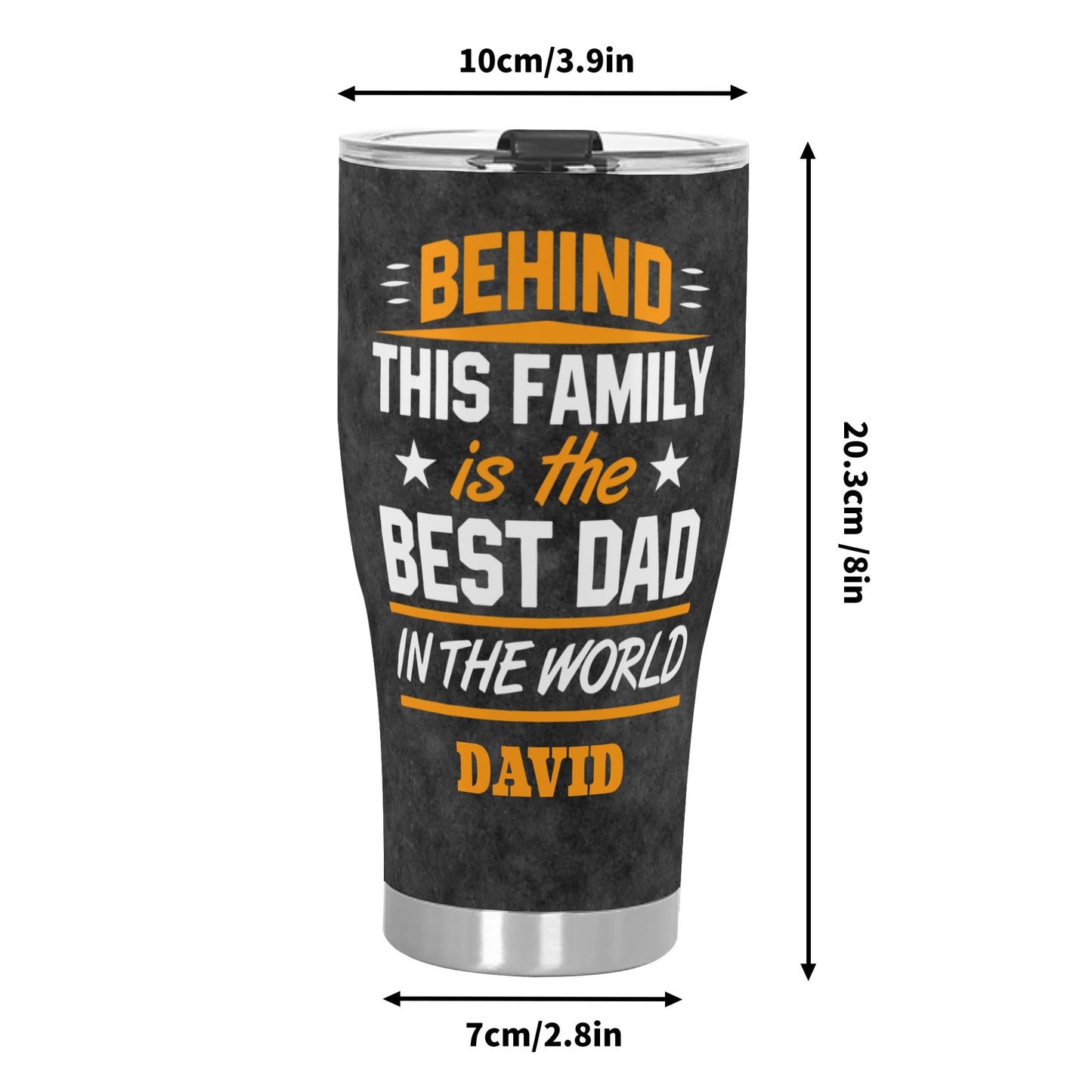 The Best Dad In The World Personalized Stainless Steel Tumbler 30oz
