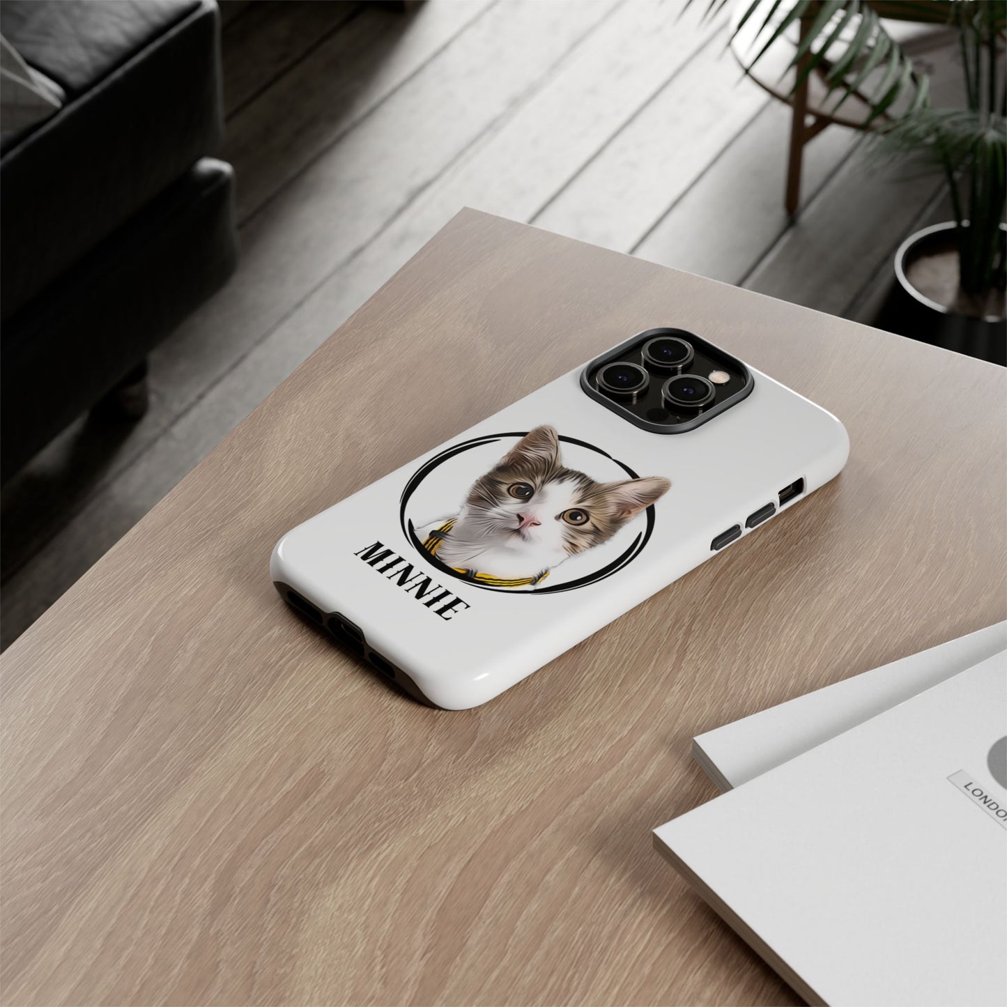 Custom Pet Portrait In Circle Phone Case - furevermama