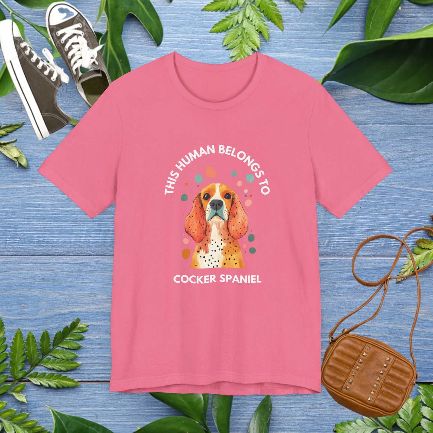 This Human Belongs To Cocker Spaniel Unisex T-Shirt - furevermama