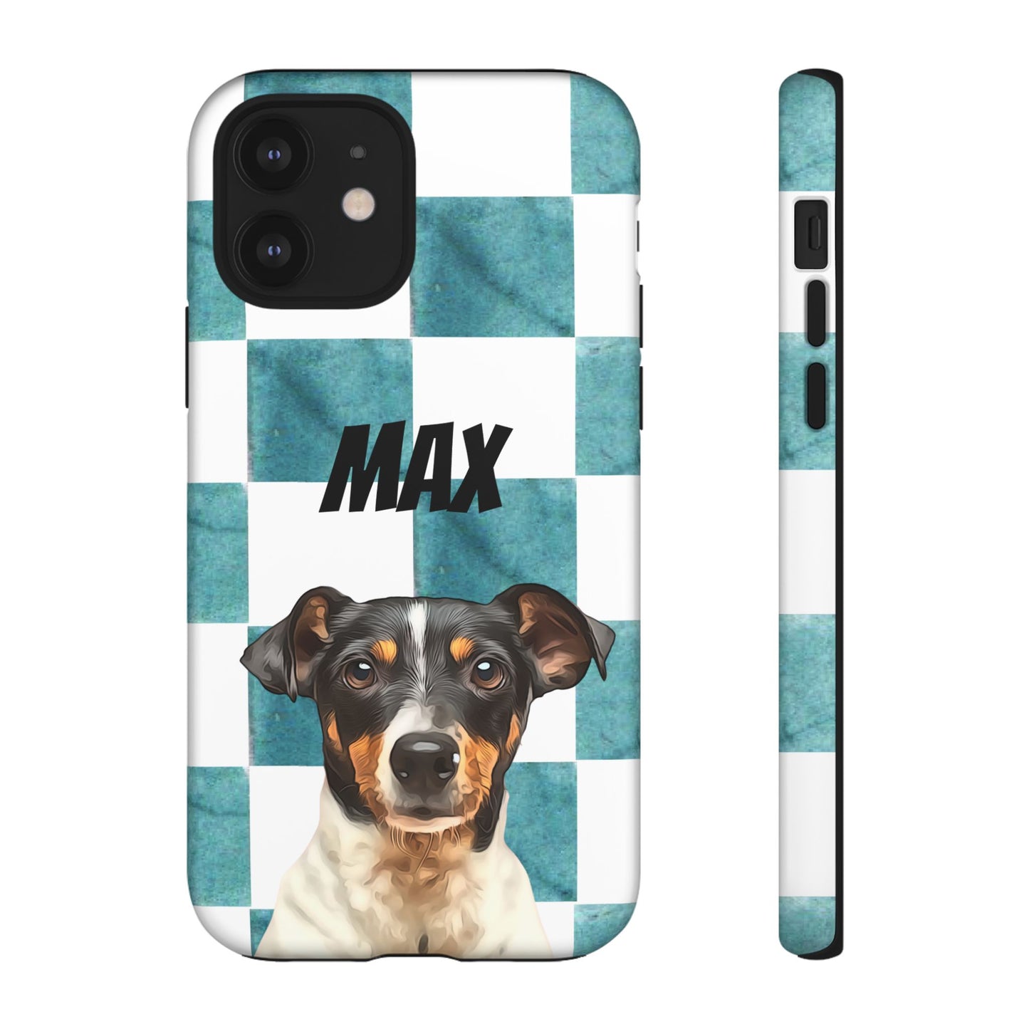 Custom Pet Portrait Phone Case, Checker Edition - furevermama
