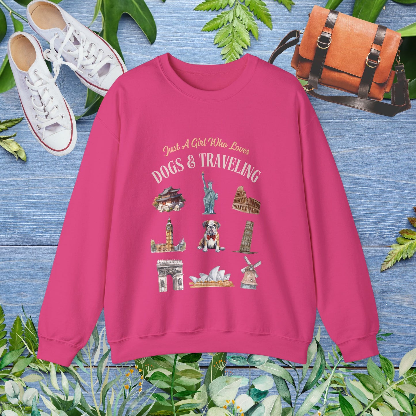 (Custom) Just A Girl Who Loves Dogs and Traveling Sweatshirt - furevermama