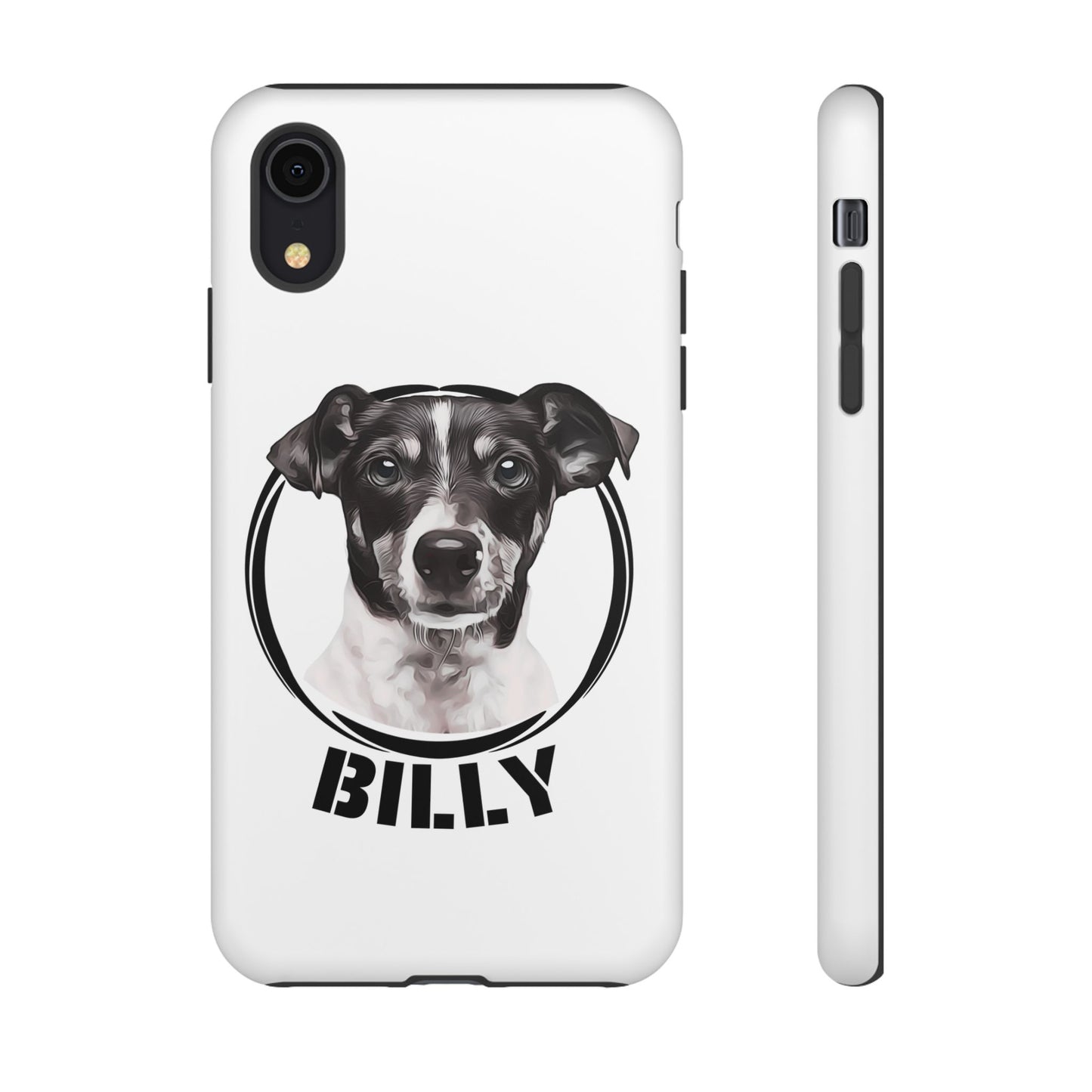 Custom Pet Portrait Phone Case, Black and White - furevermama