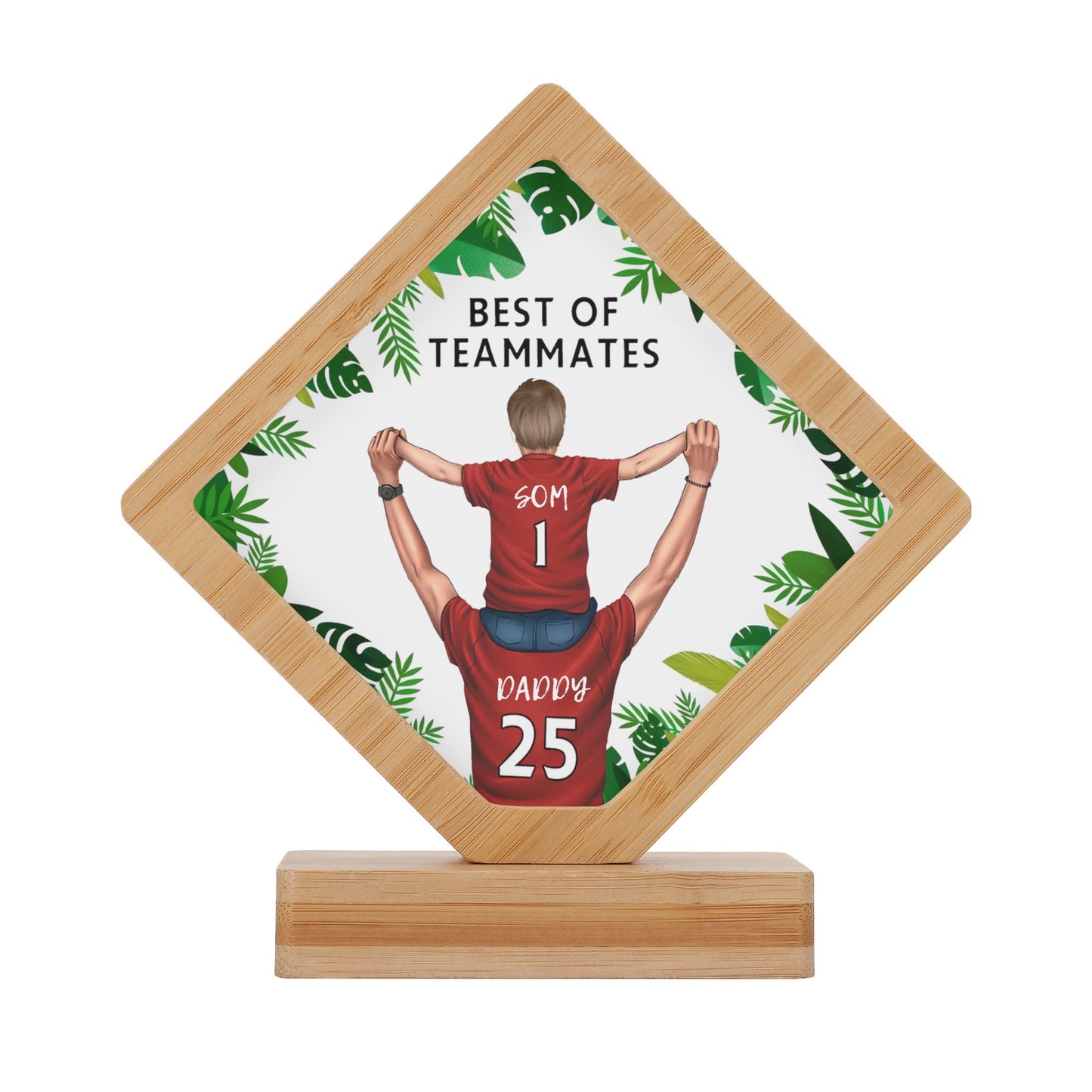 Best of Teammates Home Decoration - Custom Gift for Daddy and Son