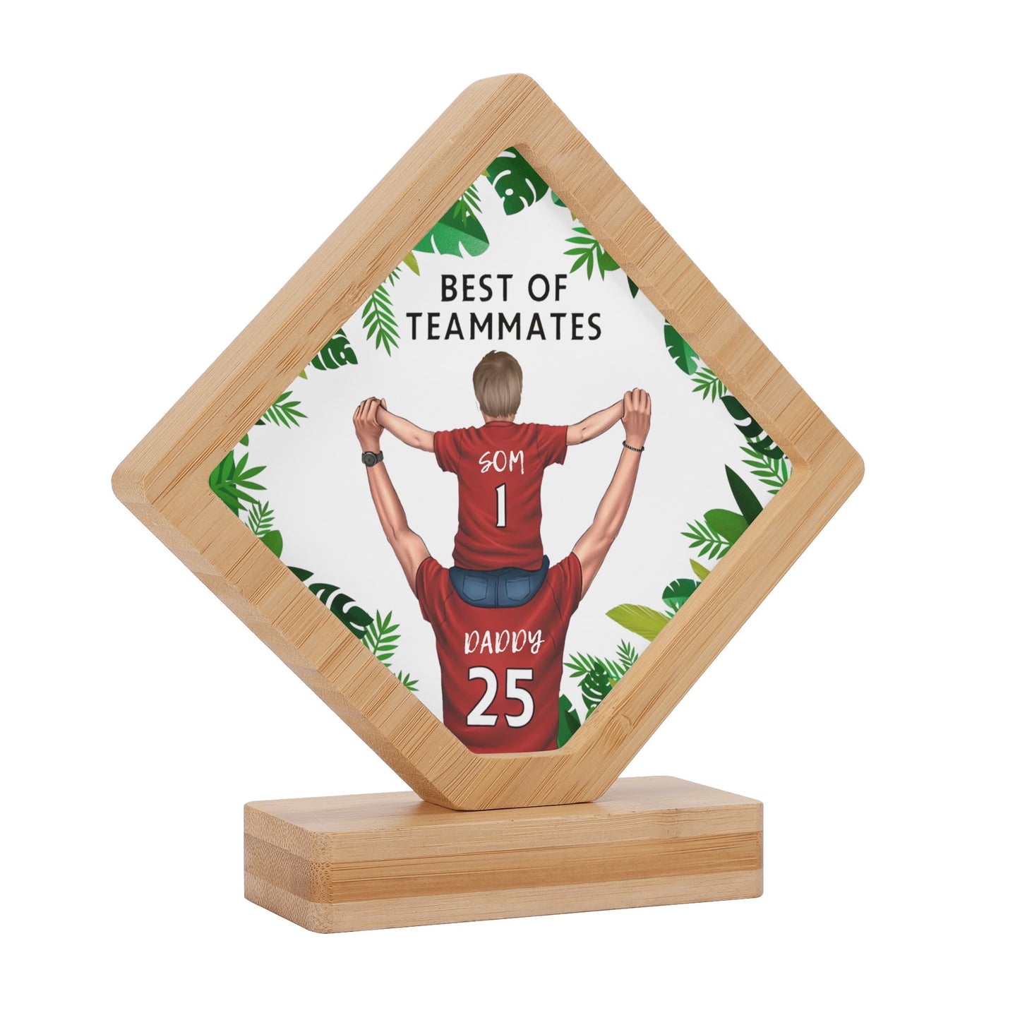 Best of Teammates Home Decoration - Custom Gift for Daddy and Son
