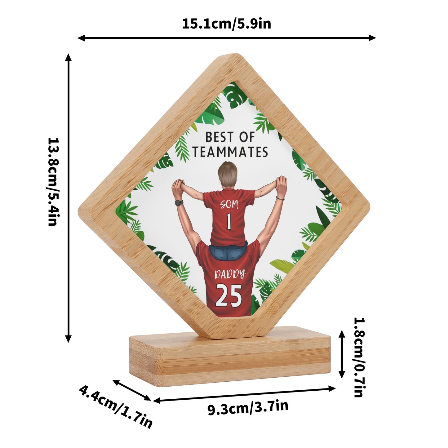 Best of Teammates Home Decoration - Custom Gift for Daddy and Son