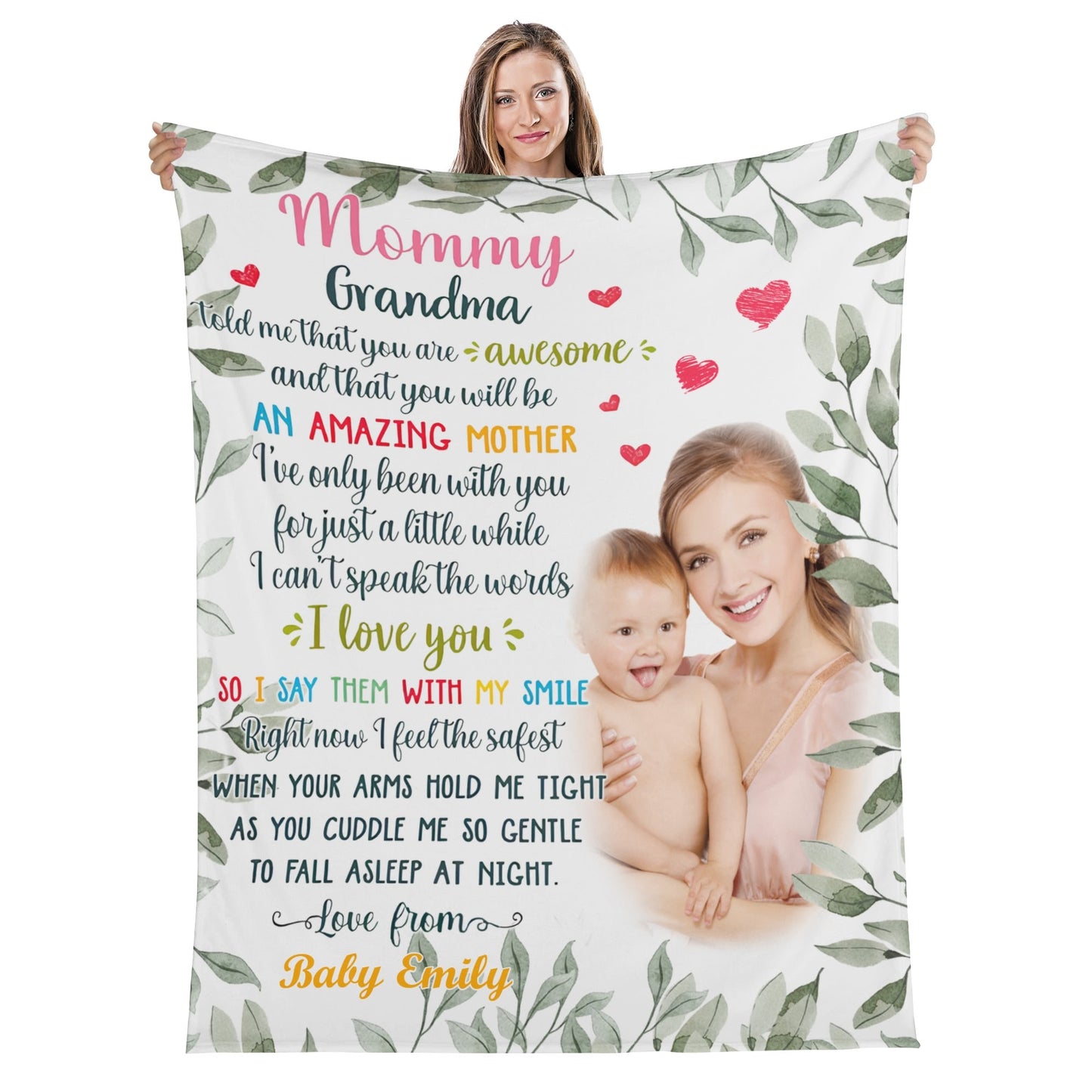 Personalised photo blanket to mom - furevermama