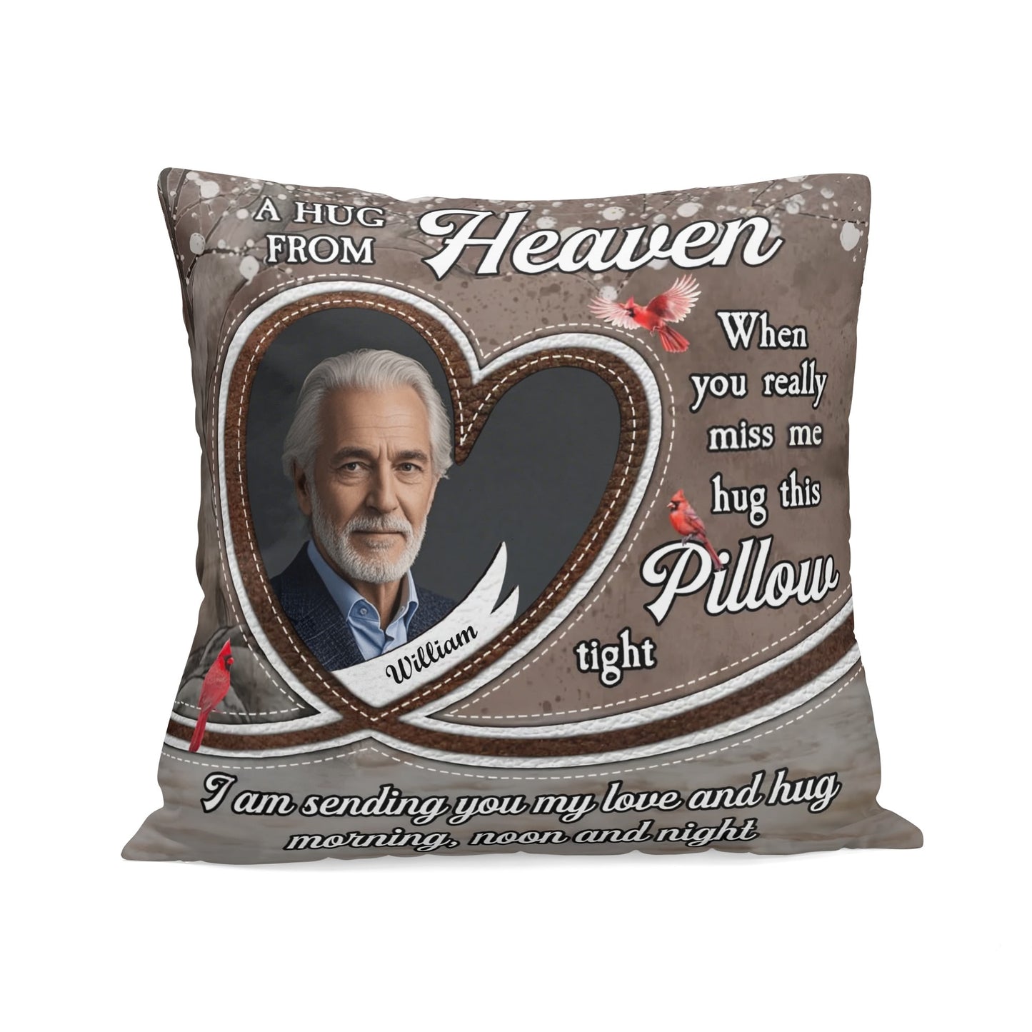 A Hug From Heaven Cushion - Miss Me and Hug This Pillow Tight