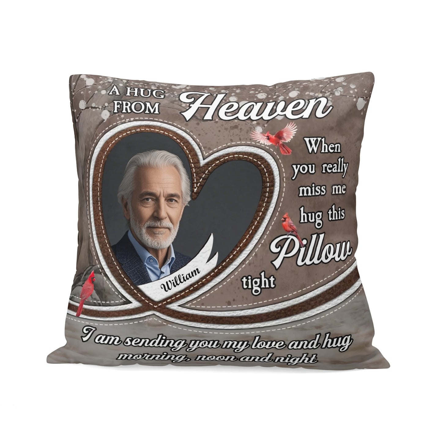A Hug From Heaven Cushion - Miss Me and Hug This Pillow Tight