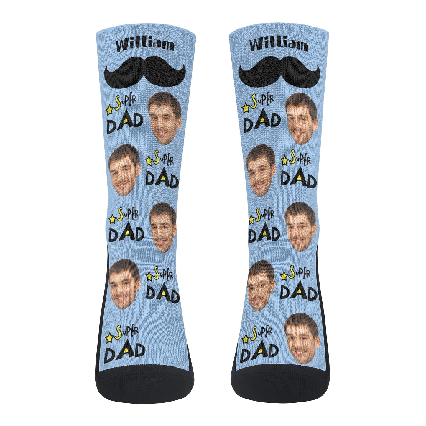 Super Dad Personalised Photo Crew Socks