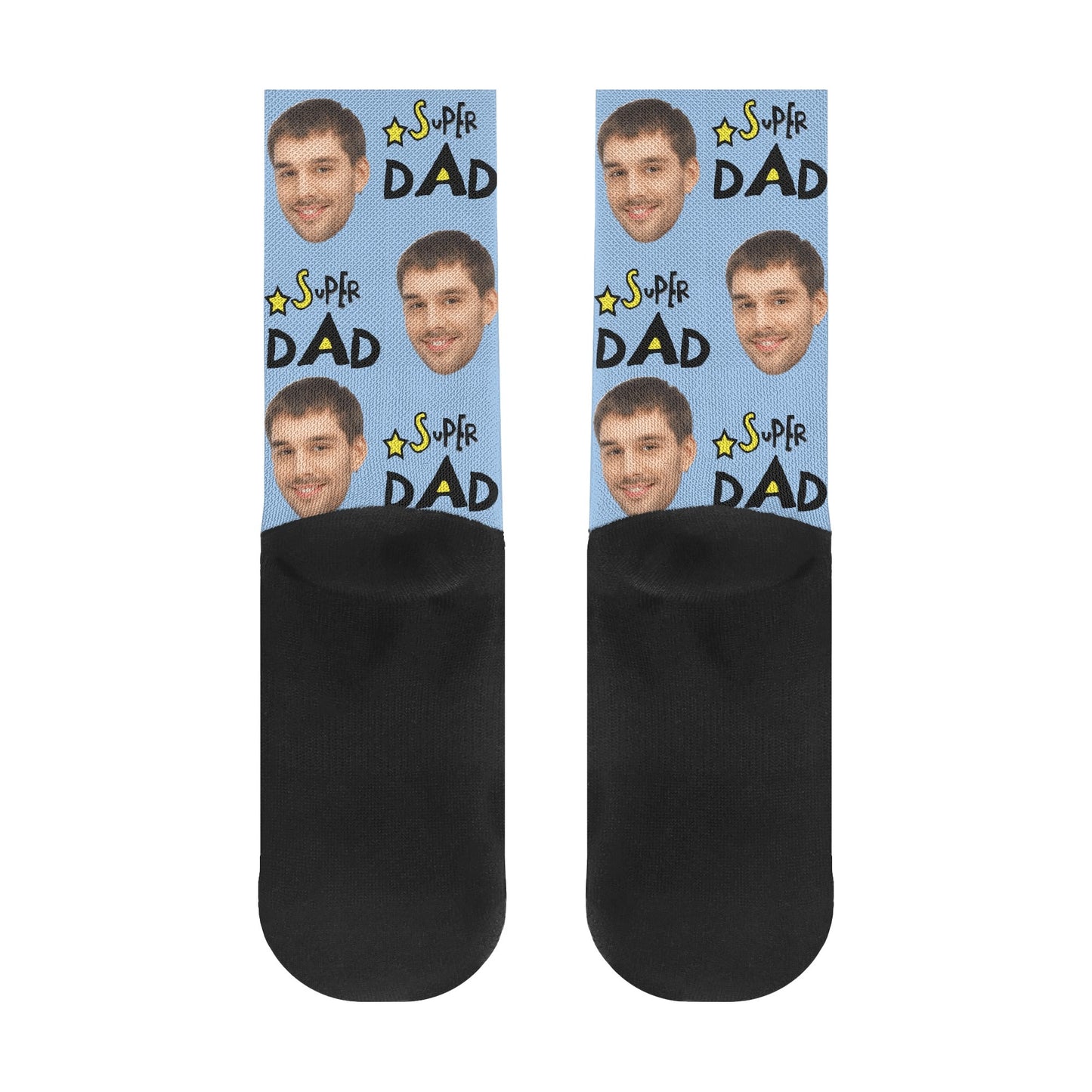 Super Dad Personalised Photo Crew Socks
