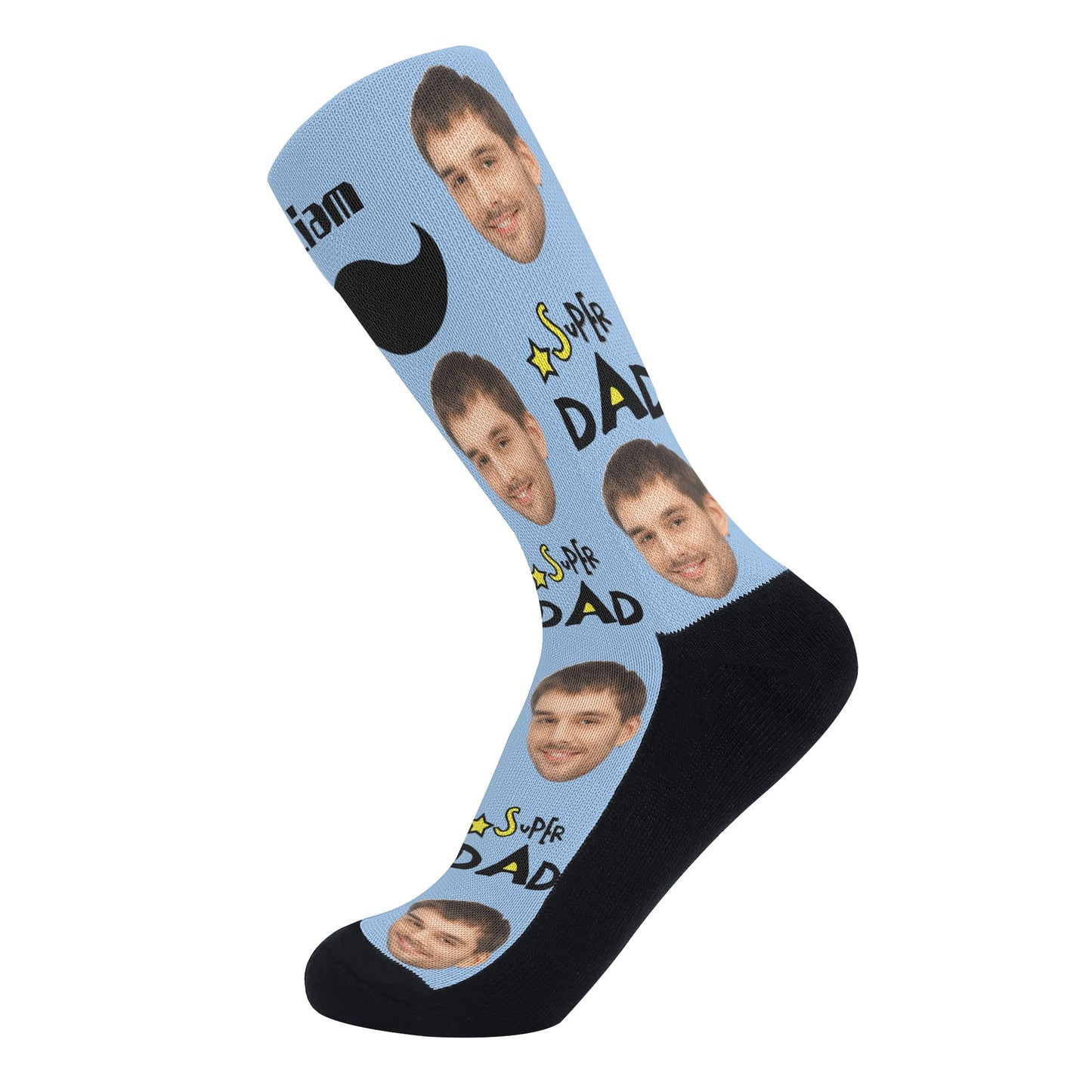 Super Dad Personalised Photo Crew Socks