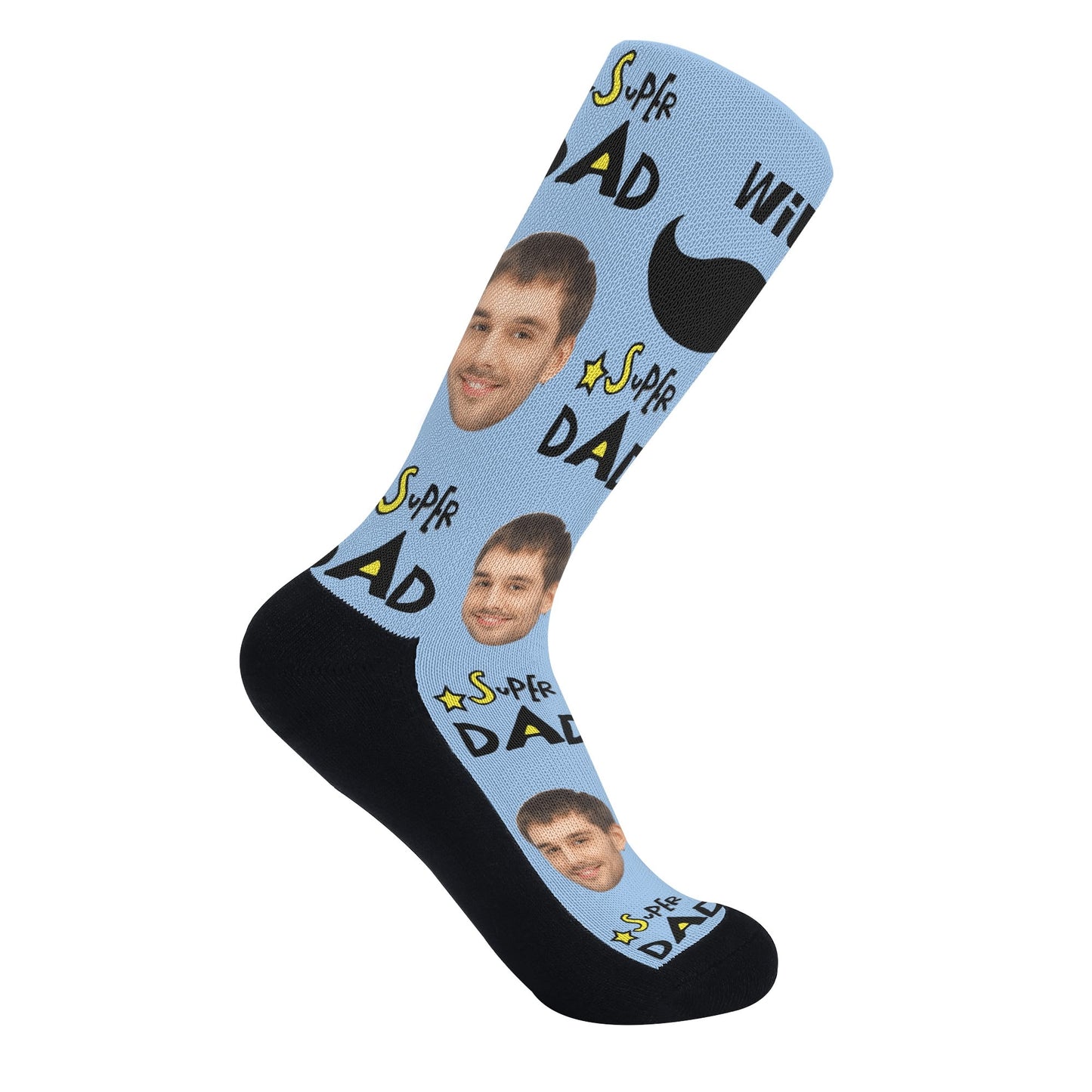 Super Dad Personalised Photo Crew Socks