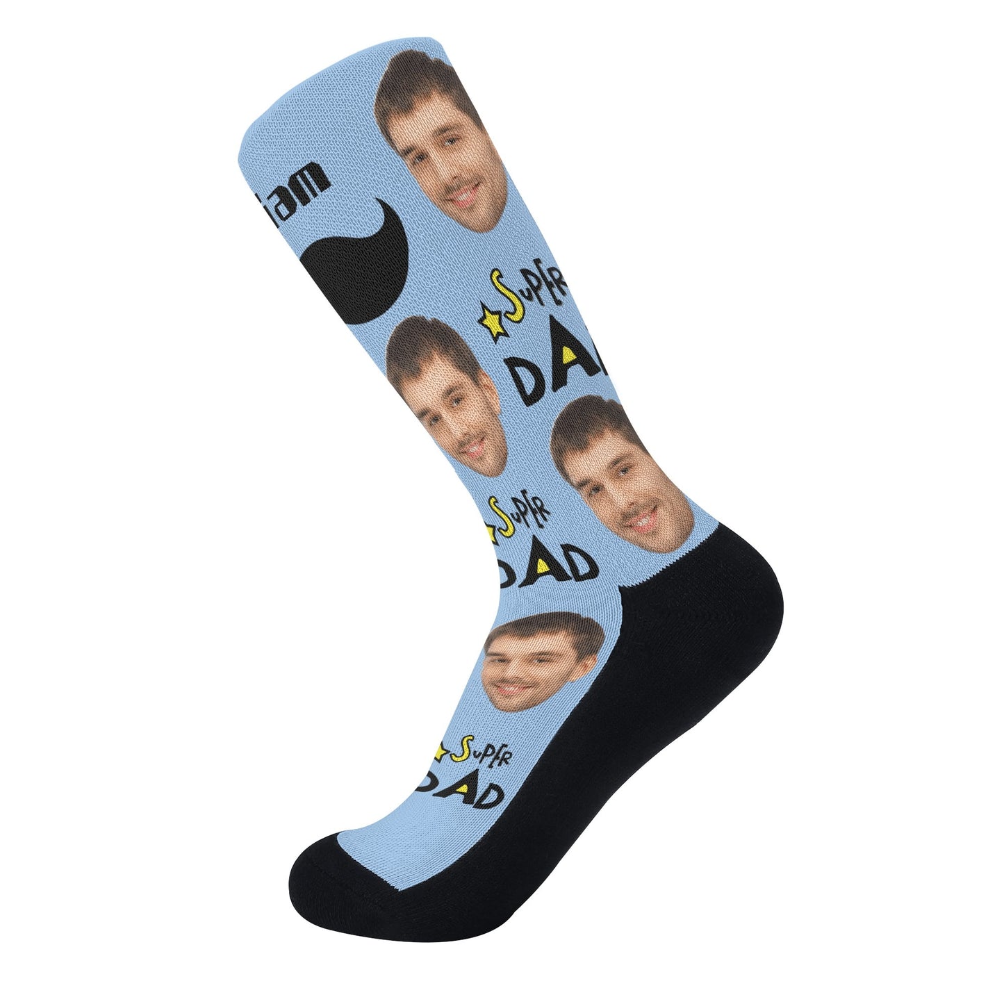 Super Dad Personalised Photo Crew Socks