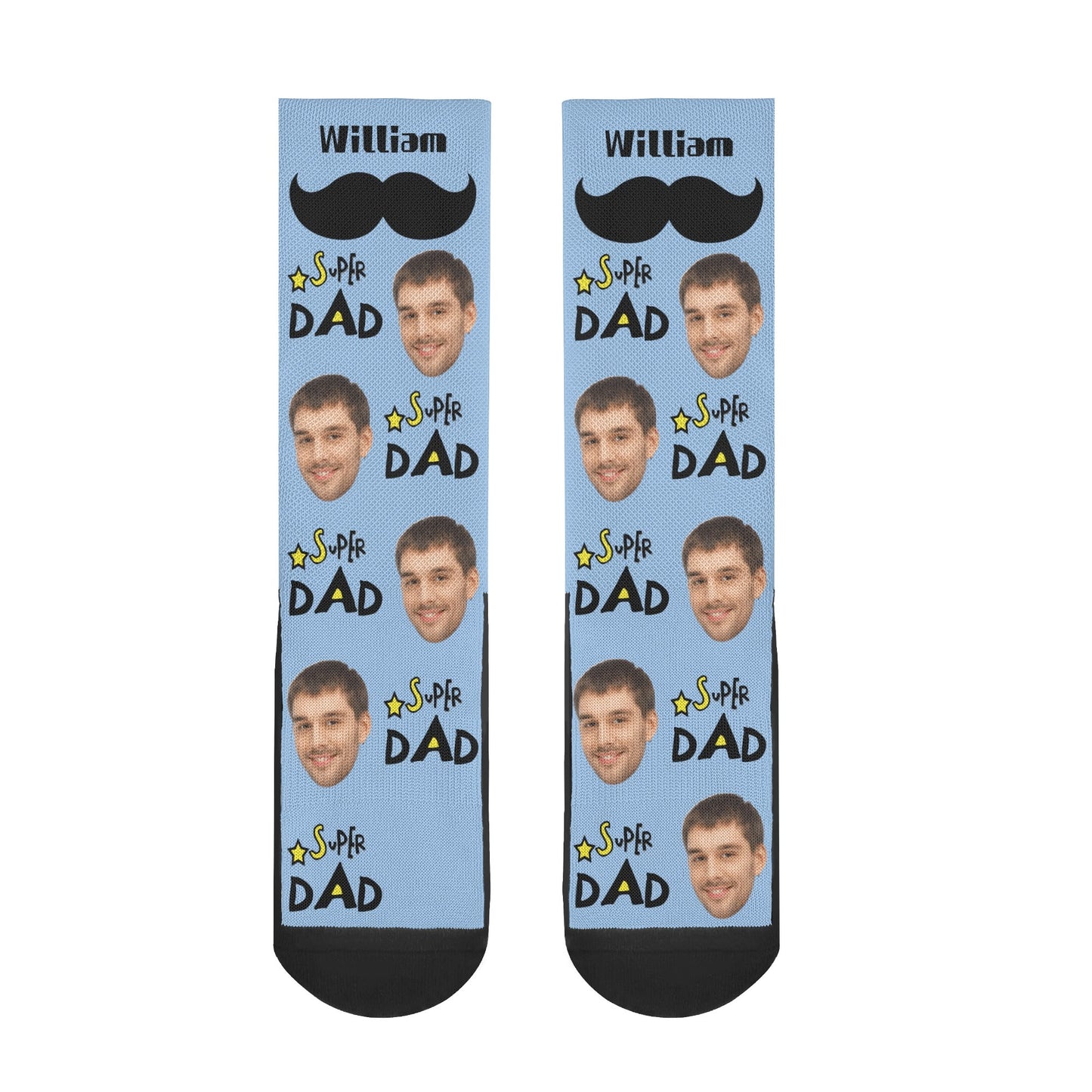 Super Dad Personalised Photo Crew Socks