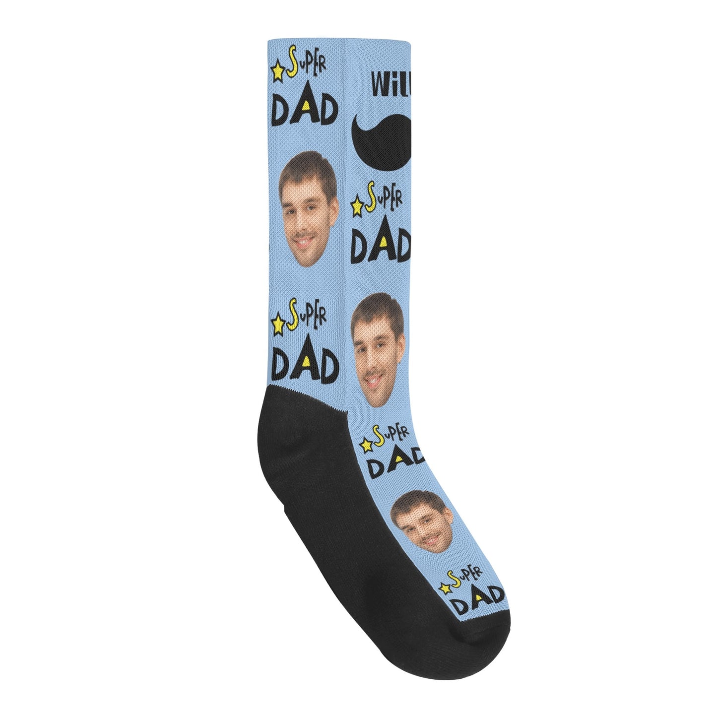 Super Dad Personalised Photo Crew Socks