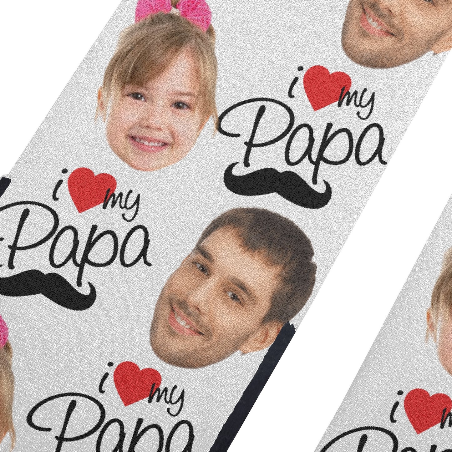 I Love Papa - Personalised Photos Crew Socks