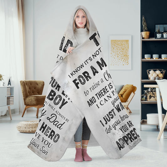 Gift to Father - Personalized Wearable Hooded Blanket - furevermama