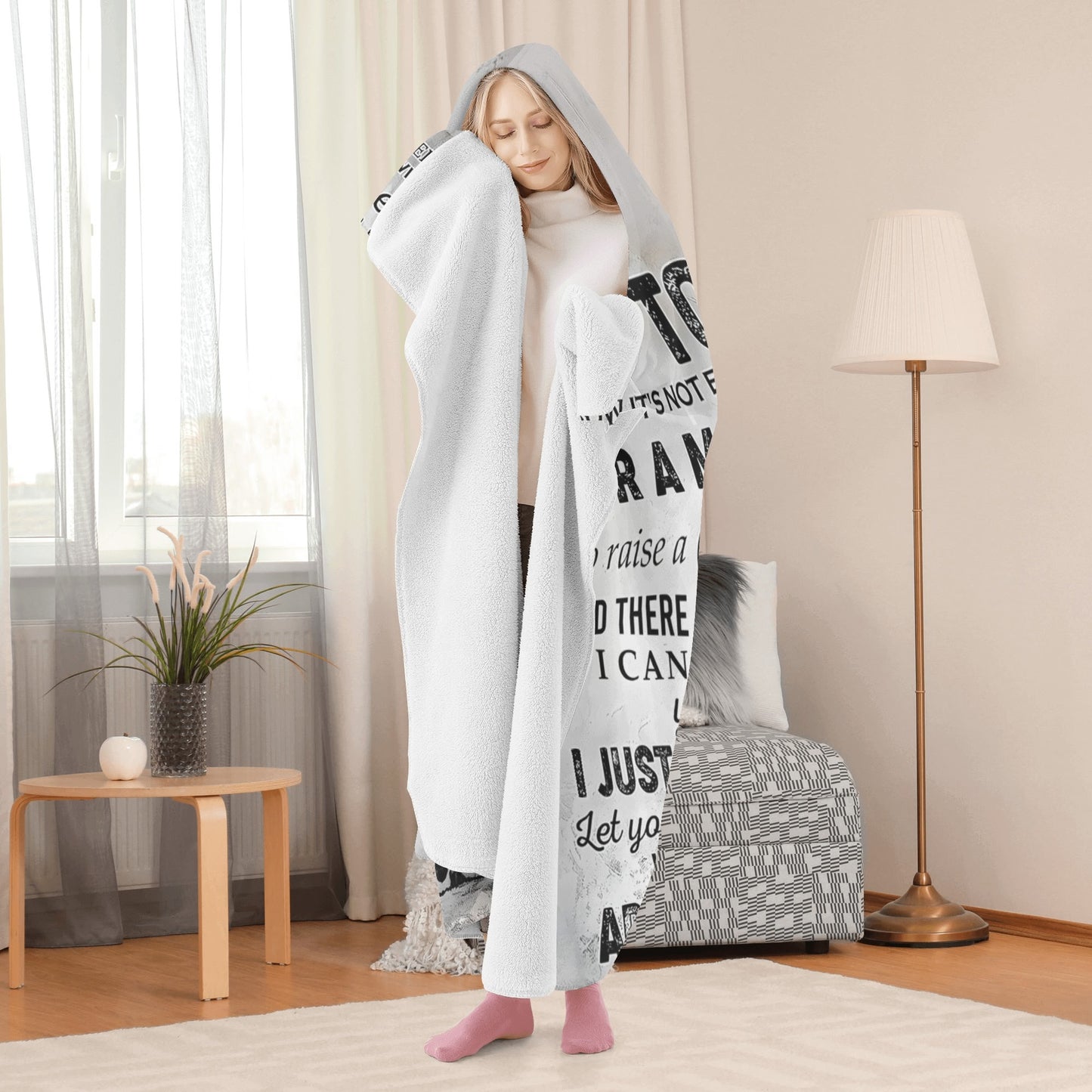 Gift to Father - Personalized Wearable Hooded Blanket