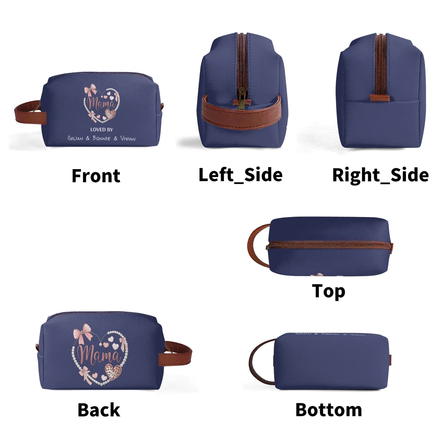 Personalised Name Toilettrie Bag Makeup Organizer for Mama