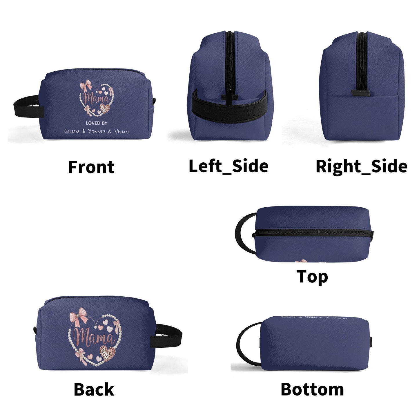 Personalised Name Toilettrie Bag Makeup Organizer for Mama