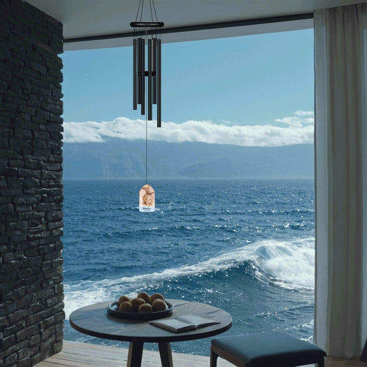 Personalized Black Memorial Wind Chimes for Pet Loss - furevermama