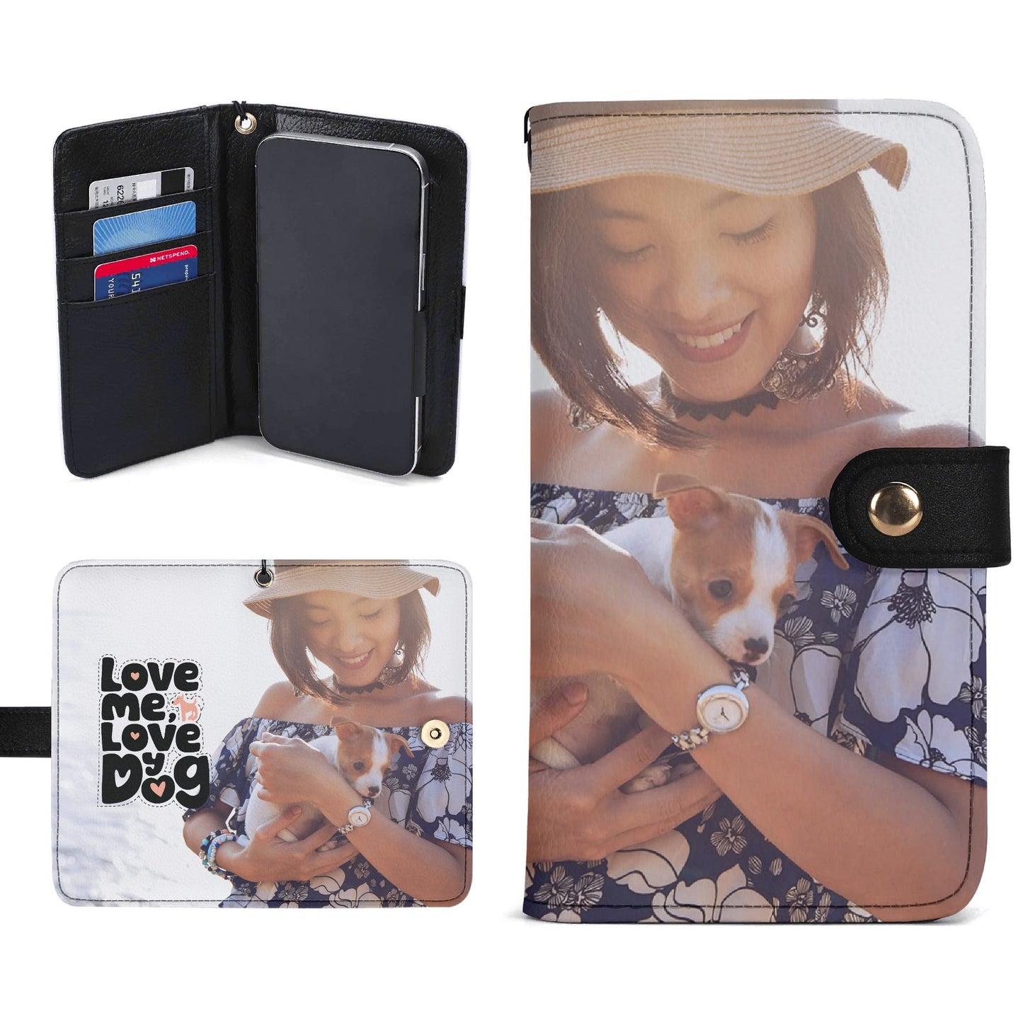 Full Custom Photo Black Phone Flip Case Cover