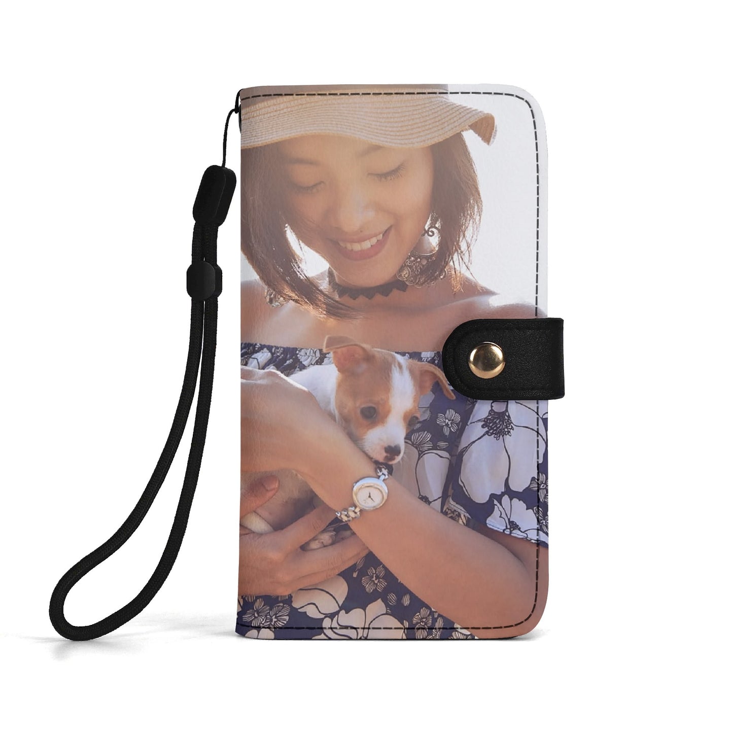 Full Custom Photo Black Phone Flip Case Cover