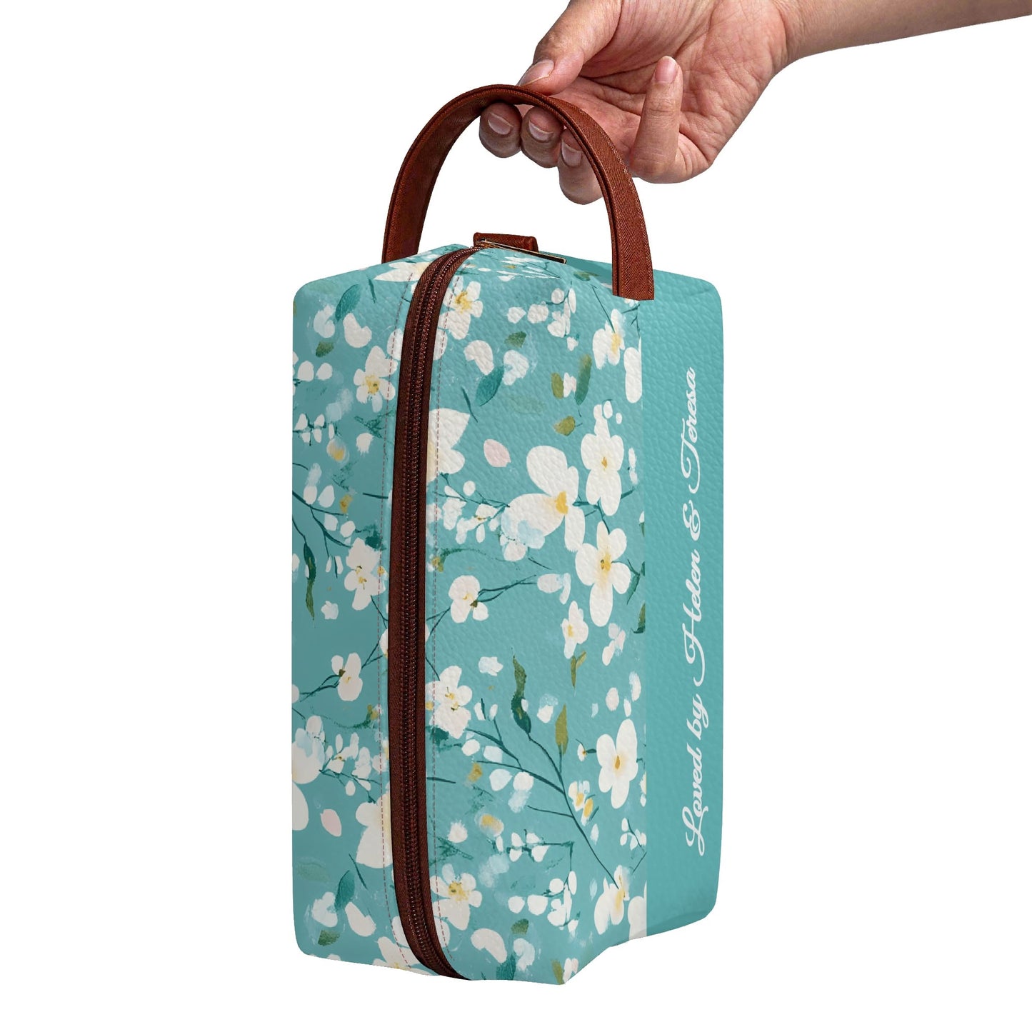 Customized Name Sprint Flower Makeup Organizer - furevermama