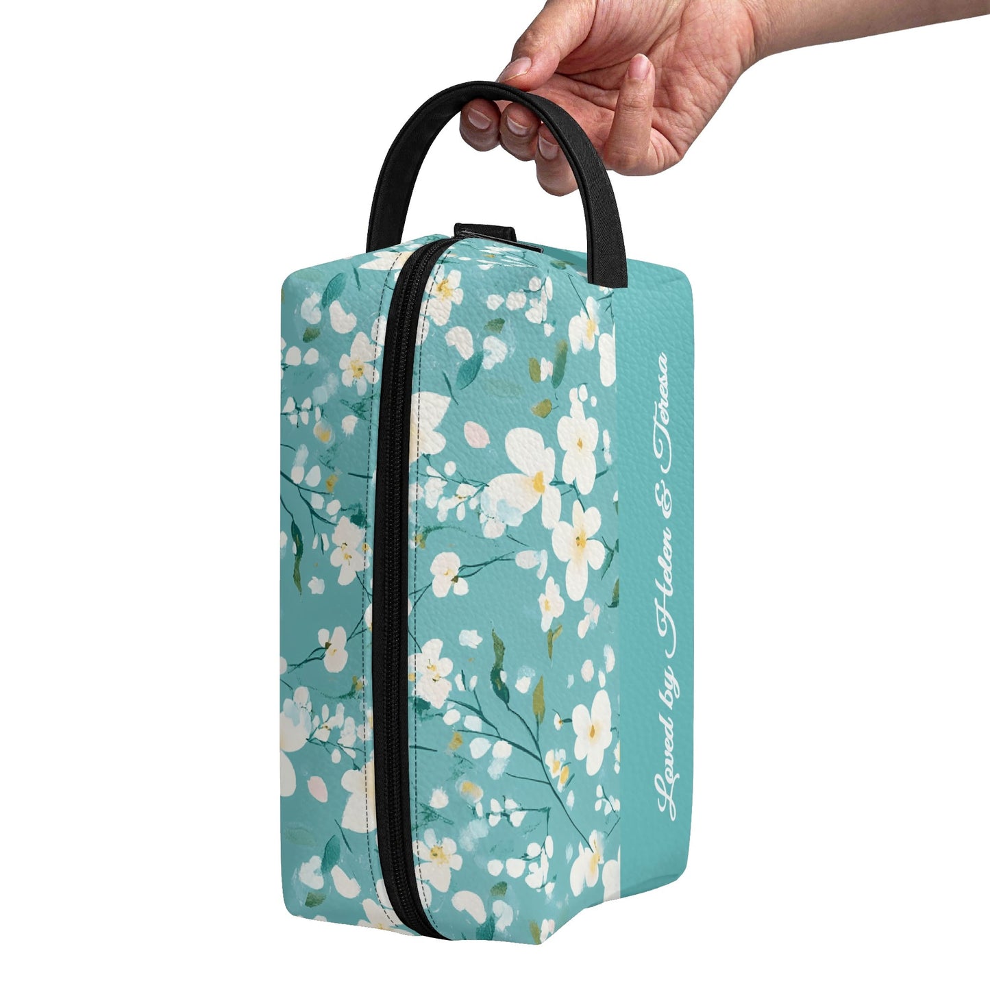 Customized Name Sprint Flower Makeup Organizer - furevermama
