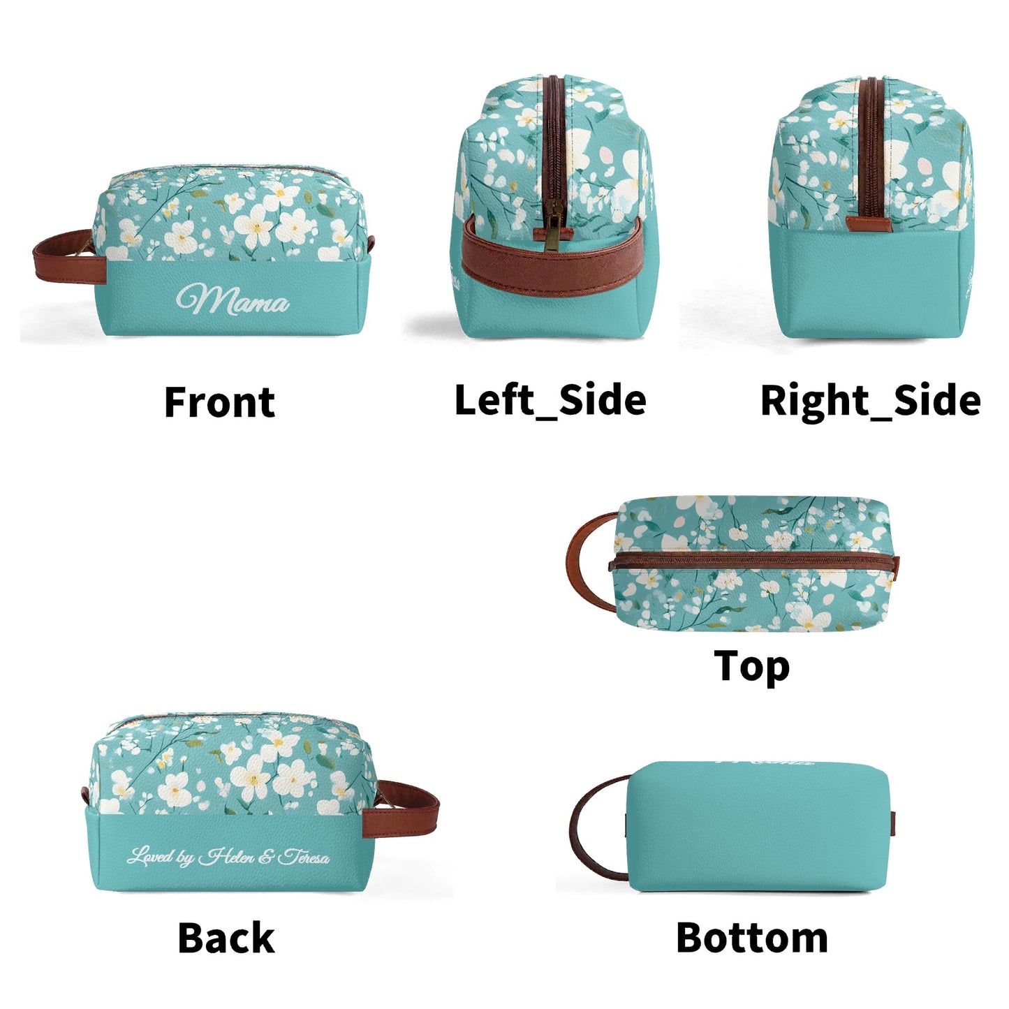 Customized Name Sprint Flower Makeup Organizer - furevermama