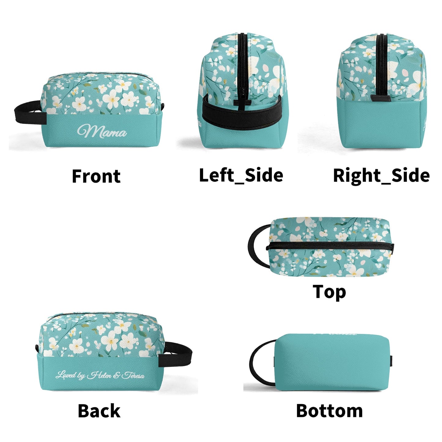 Customized Name Sprint Flower Makeup Organizer - furevermama