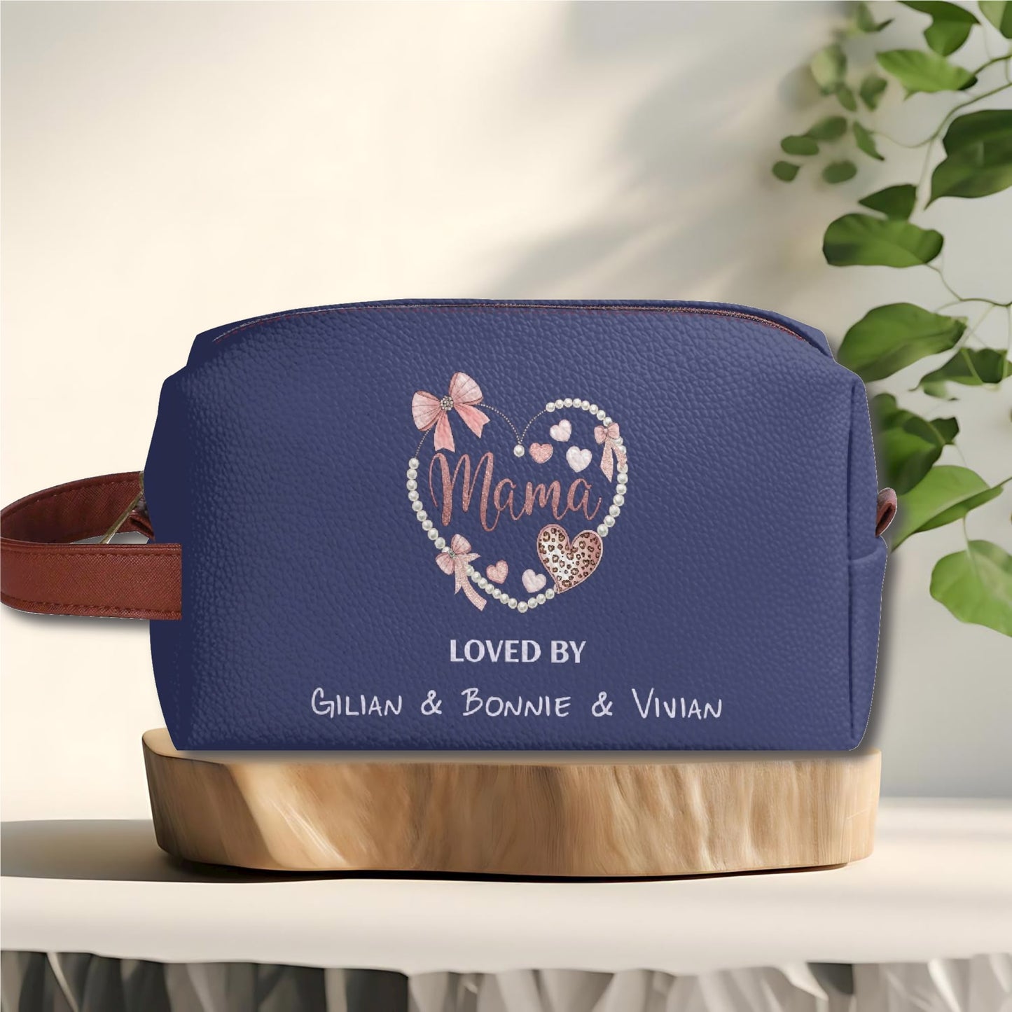 Personalised Name Toilettrie Bag Makeup Organizer for Mama