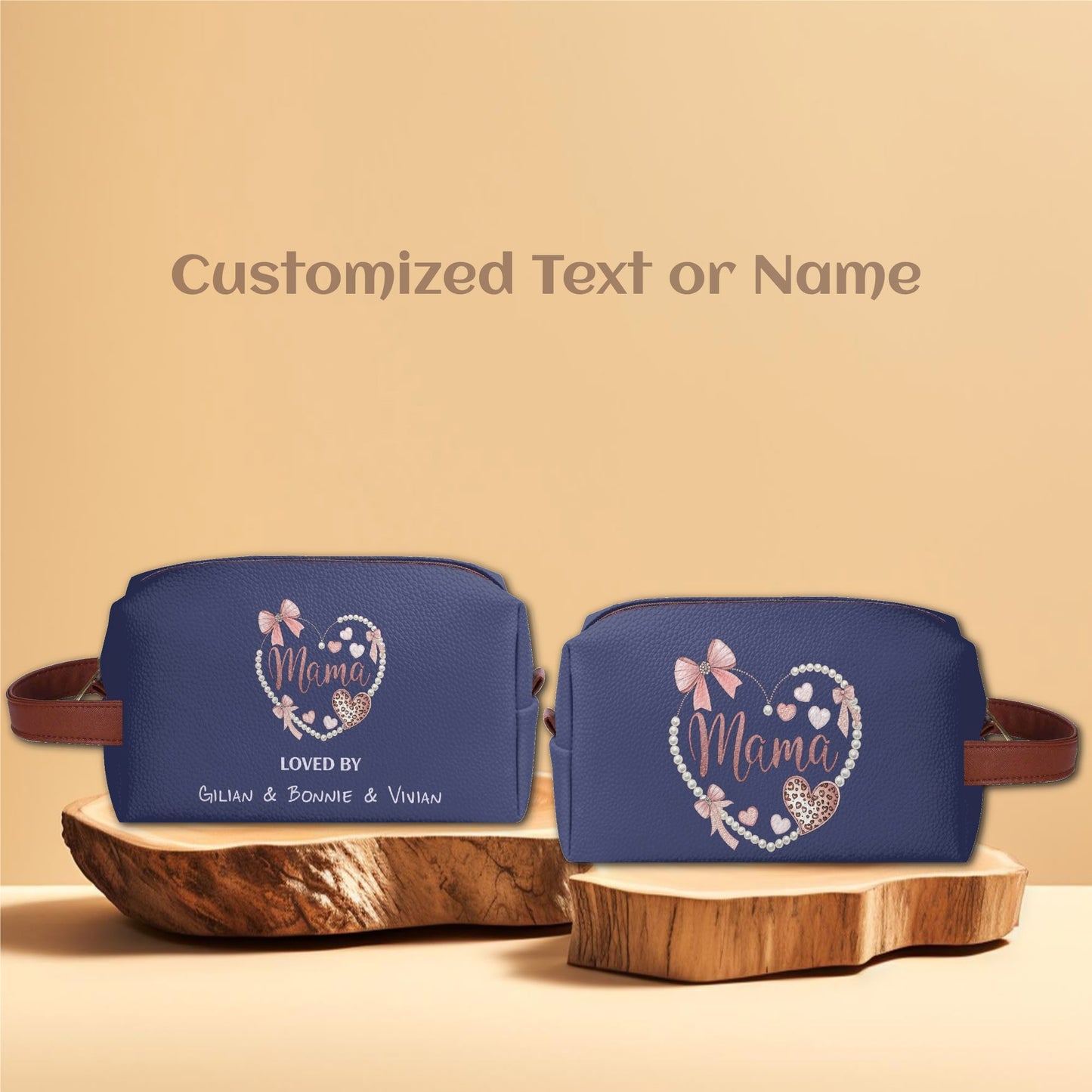Personalised Name Toilettrie Bag Makeup Organizer for Mama