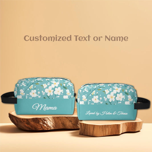 Customized Name Sprint Flower Makeup Organizer - furevermama